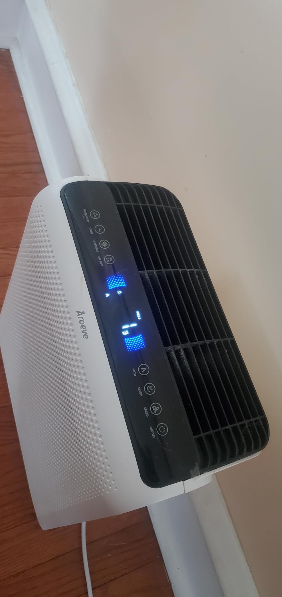 AROEVE Air Purifiers for Bedroom Home Large Room Up to 1504 Ft², 5 Layer Filter for Smoke Pollen Allergies Pet Dander Odor, Air Quality Monitor, Sleep Mode, Timer for Office, Dorm, Kitchen, MK07 Black - Customer Photo 2