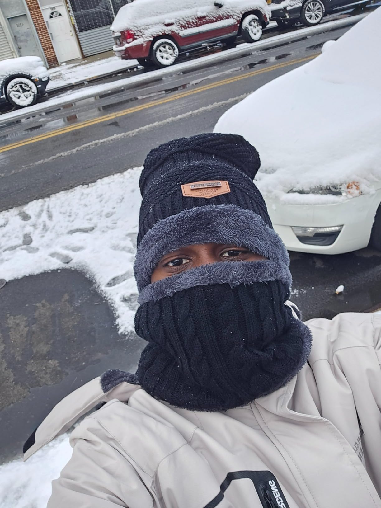 Men's Ski Jacket Warm Winter Snow Coat Waterproof Mountain Windbreaker Snowboarding Jacket Hooded for Hiking Traval - Customer Photo 2