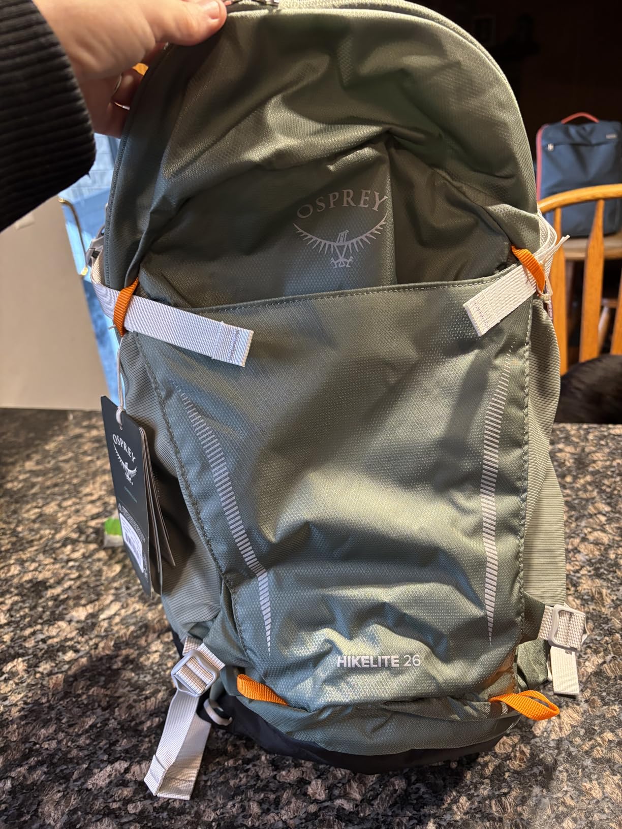 Osprey Hikelite 26L Unisex Hiking Backpack – Lightweight Daypack with Breathable Backpanel and Raincover – Ideal for Day Hikes, Travel, and Everyday Use in Any Weather, Chameleon/Black Customer Review Osprey Hikelite 26L Unisex Hiking Backpack – Lightweight Daypack with Breathable Backpanel and Raincover – Ideal for Day Hikes, Travel, and Everyday Use in Any Weather, Chameleon/Black - Customer Photo 2