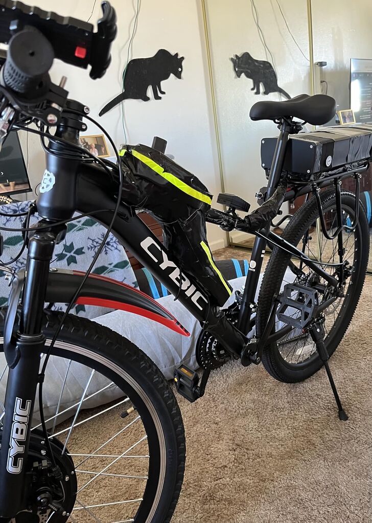 CYBIC Mountain Bike, Front Suspension Mountain Bike, 21-Speed Disc, Youth/Adult Mens Womens Trail Commuter City Bicycles Customer Review CYBIC Mountain Bike, Front Suspension Mountain Bike, 21-Speed Disc, Youth/Adult Mens Womens Trail Commuter City Bicycles - Customer Photo 2