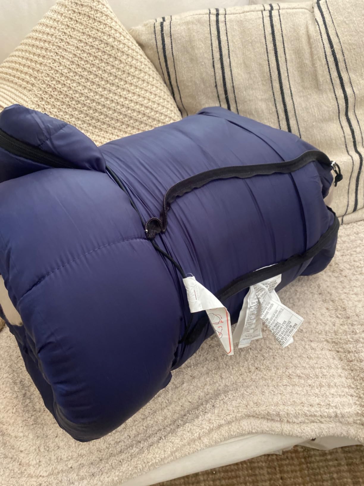 Coleman Brazos 20/30°F Adult Cool-Weather Sleeping Bag with No-Snag Zipper & Stuff Sack, Machine Washable, Great for Camping, Traveling, Guests, & More - Customer Photo 3