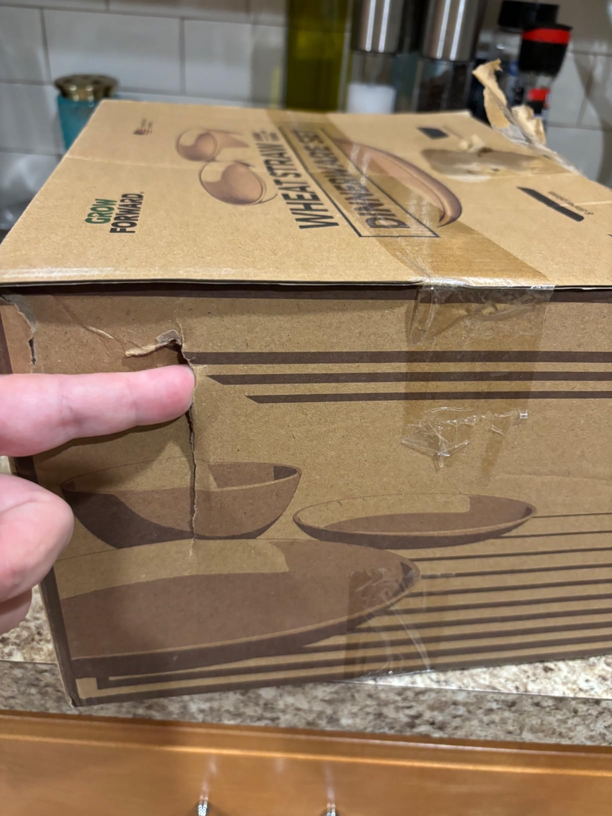 Grow Forward 24-piece Premium Wheat Straw Dinnerware Sets for 8 - Unbreakable Dishwasher & Microwave Safe Plastic Plates and Bowls Sets - Patio, Outdoors, RV, Camping Dishes - Sahara - Customer Photo 3