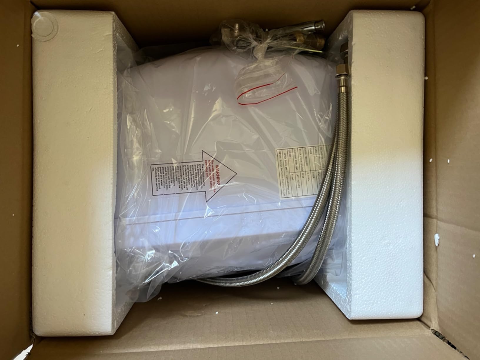 Electric Tank Water Heater-8 Gallon Under Sink Instant Hot Water for RV, Camper, Kitchen, Food Truck, 120V 1500W, Wall or Floor Mounted - Customer Photo 1