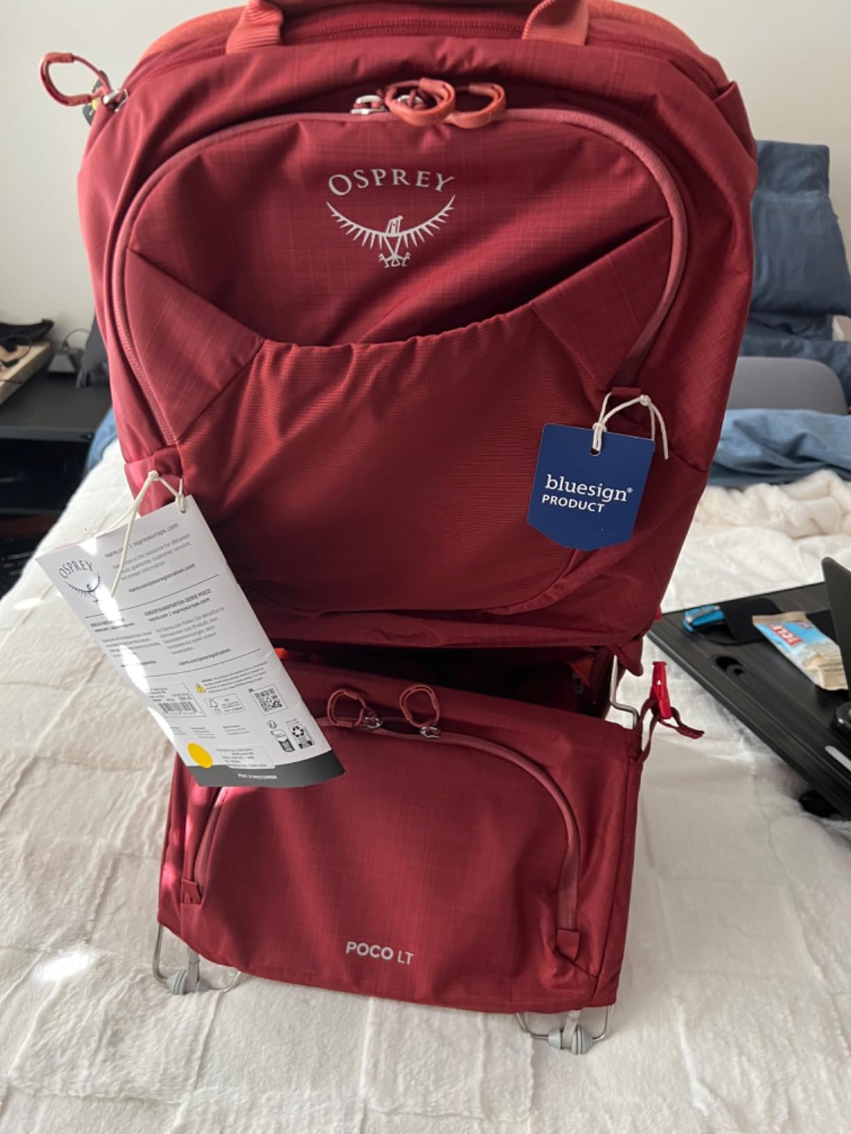 Osprey Poco LT Lightweight Child Carrier Backpack - Compact, Travel-Ready Kid Carrier with Sunshade and Adjustable Fit - Lightweight, Comfortable Hiking Carrier for Toddlers - Customer Photo 4