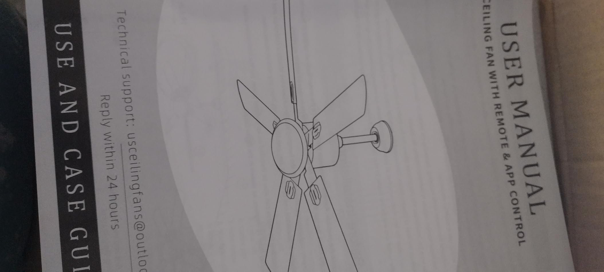 52 Inch Ceiling Fan No Light - Outdoor Indoor Flush Mount Low Profile DC Motor Fan with Remote, 5 Blades Reversible Silent Fan for Patio, Bedroom, Living Room, Garage - Customer Photo 2