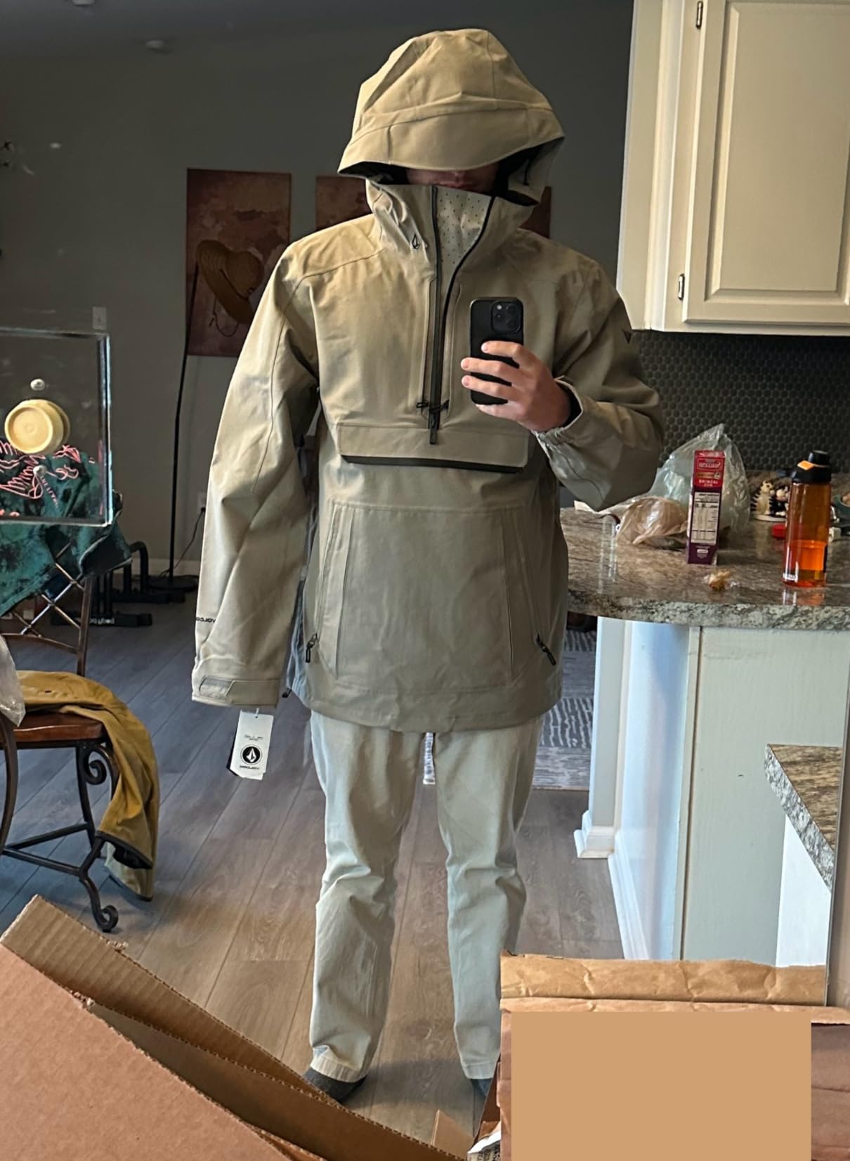 Men's Brighton Pullover Anarok Hooded Snowboard Jacket - Customer Photo 2