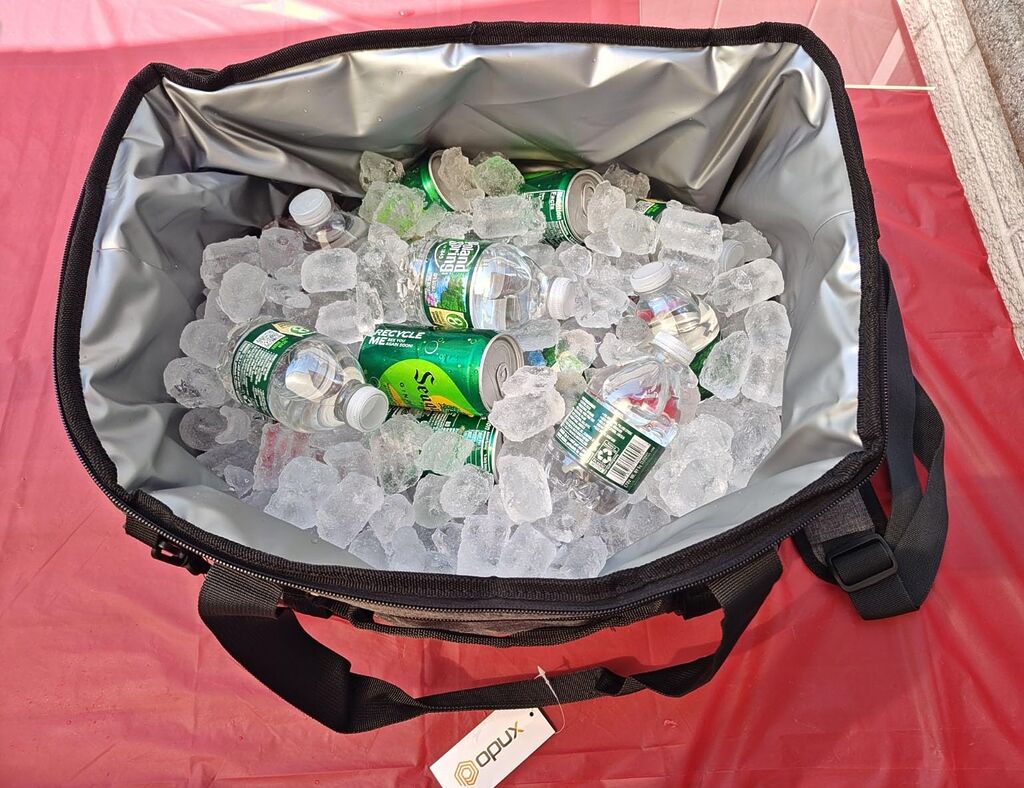 OPUX Cooler Bag, 60 Cans Insulated Soft Collapsible Portable Cooler, Soft Sided Leakproof Cooler for Beach Camping with Shoulder Strap, Ice Chest for Travel Road Trip Picnic, Charcoal Gray - Customer Photo 5