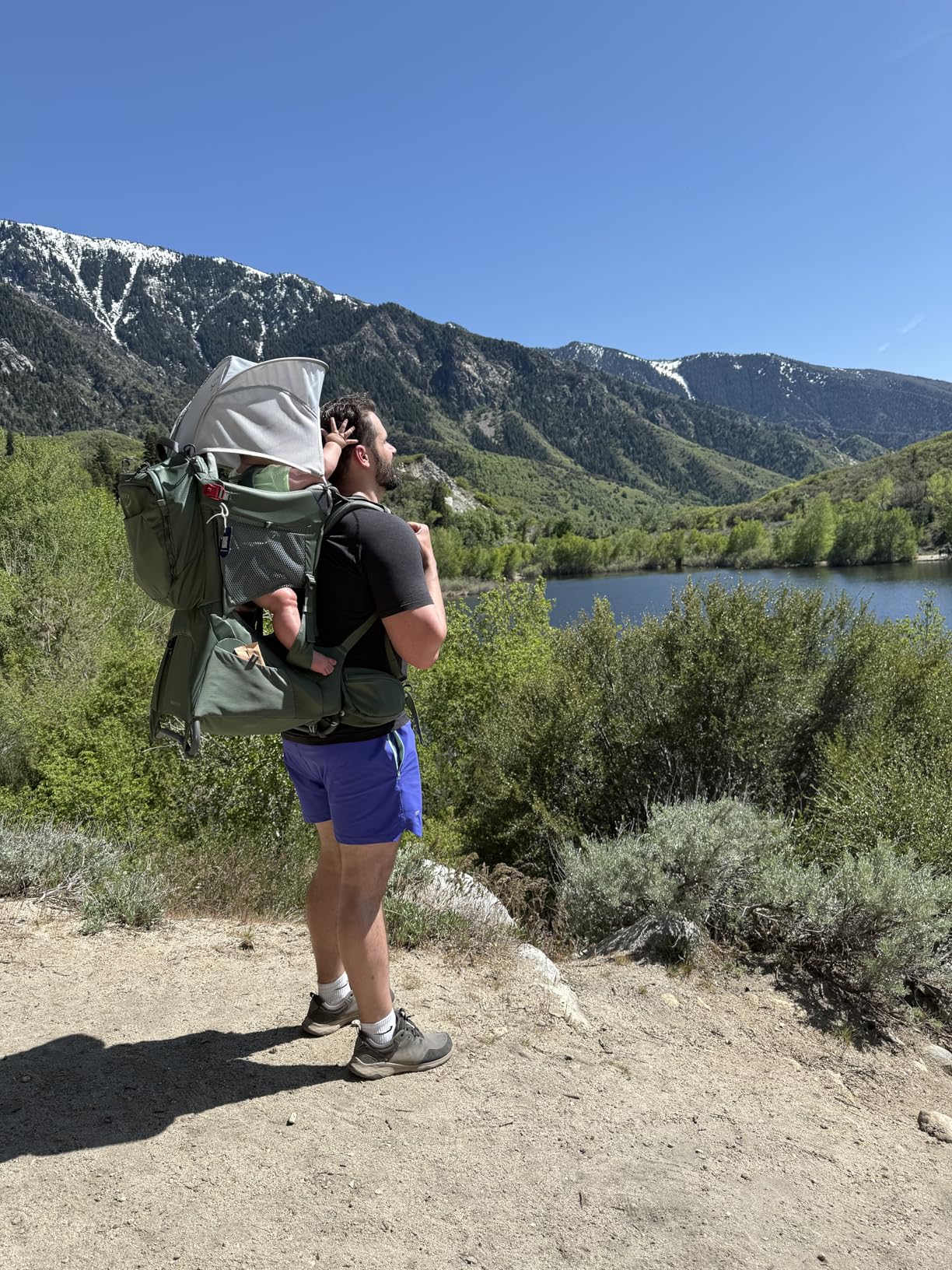 Osprey Poco Premium Child Carrier Backpack - Deluxe Kid Carrier for Hiking with Built-in Sunshade, Removable Daypack, and Adjustable Fit - Premium Comfort for Parent and Child - Customer Photo 1