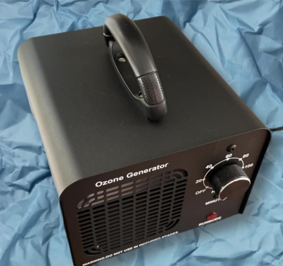 Ozone Generator 60000mg/h, Industrial/Home Ozone Machine, Odor Removal for Areas of 6,000 Square Feet, High Capacity Odor Eliminator for Car, Rooms, Smoke, Pets, O3 Air Purifier Deodorizes (Black) - Customer Photo 2