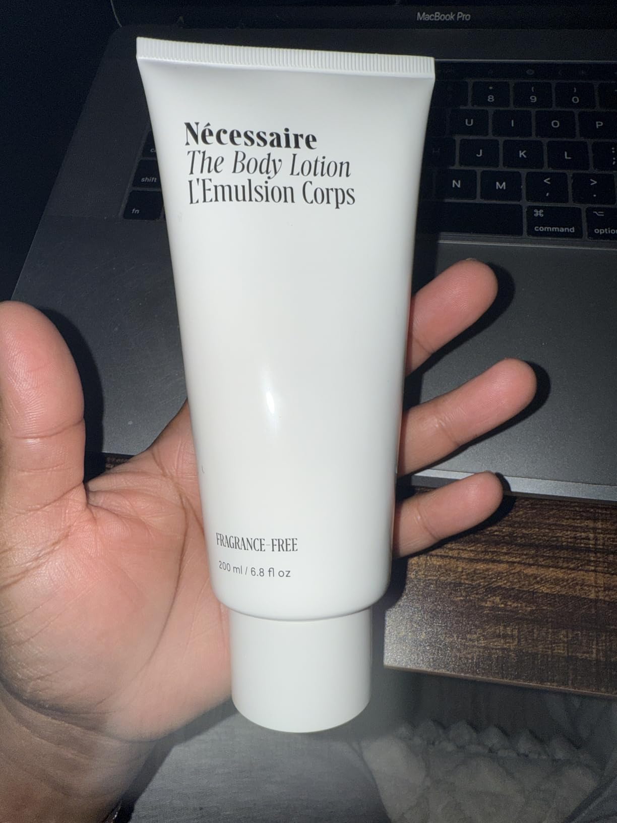 Nécessaire The Body Lotion Fragrance-Free — Unscented Multi-Peptide Body Moisturizer for Women + Men – Non-Comedogenic Lotion for Sensitive Skin – 450ml/15.2 fl oz Customer Review Nécessaire The Body Lotion Fragrance-Free — Unscented Multi-Peptide Body Moisturizer for Women + Men – Non-Comedogenic Lotion for Sensitive Skin – 450ml/15.2 fl oz - Customer Photo 2