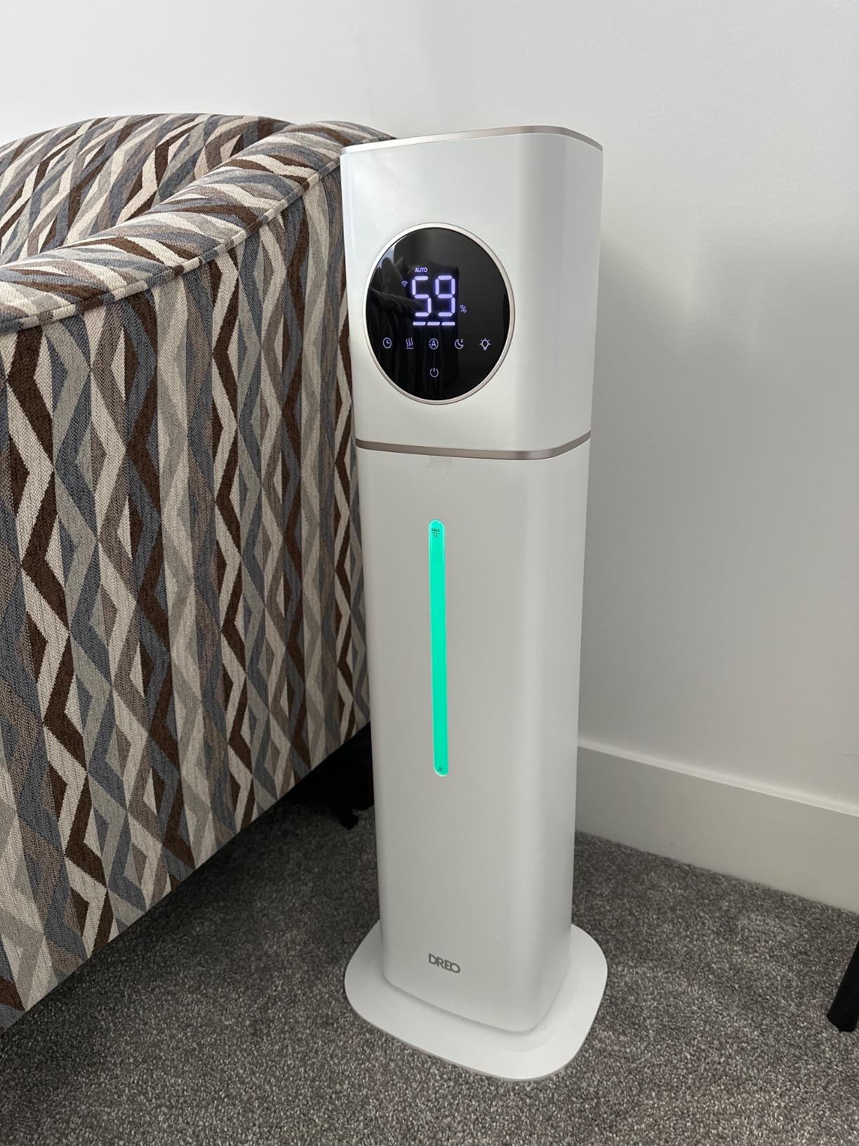 Dreo HM735S 11L Smart Humidifier Large Room 700 ft², 100H Cool Mist Air Humidifiers for Bedroom, Top-Fill Self-Cleaning Tank, 26dB, Auto Mode, Aroma Box, RGB Light, Remote & APP Control, Baby, White - Customer Photo 1