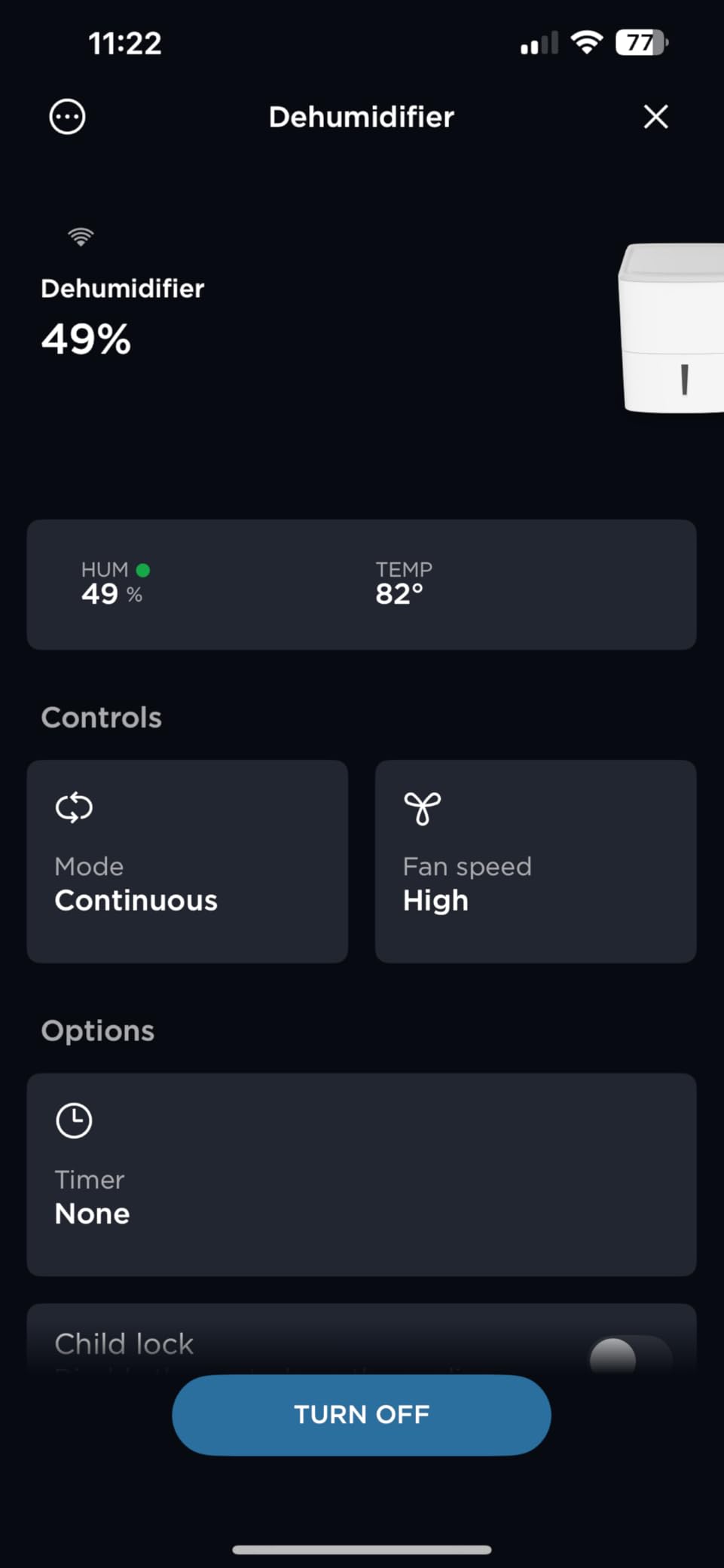 Frigidaire 50-Pint Portable Dehumidifier with Wi-Fi and Energy Star Certification for Medium/Large Rooms & Basements, Custom Humidity Control, Auto Shut Off, White - Customer Photo 2