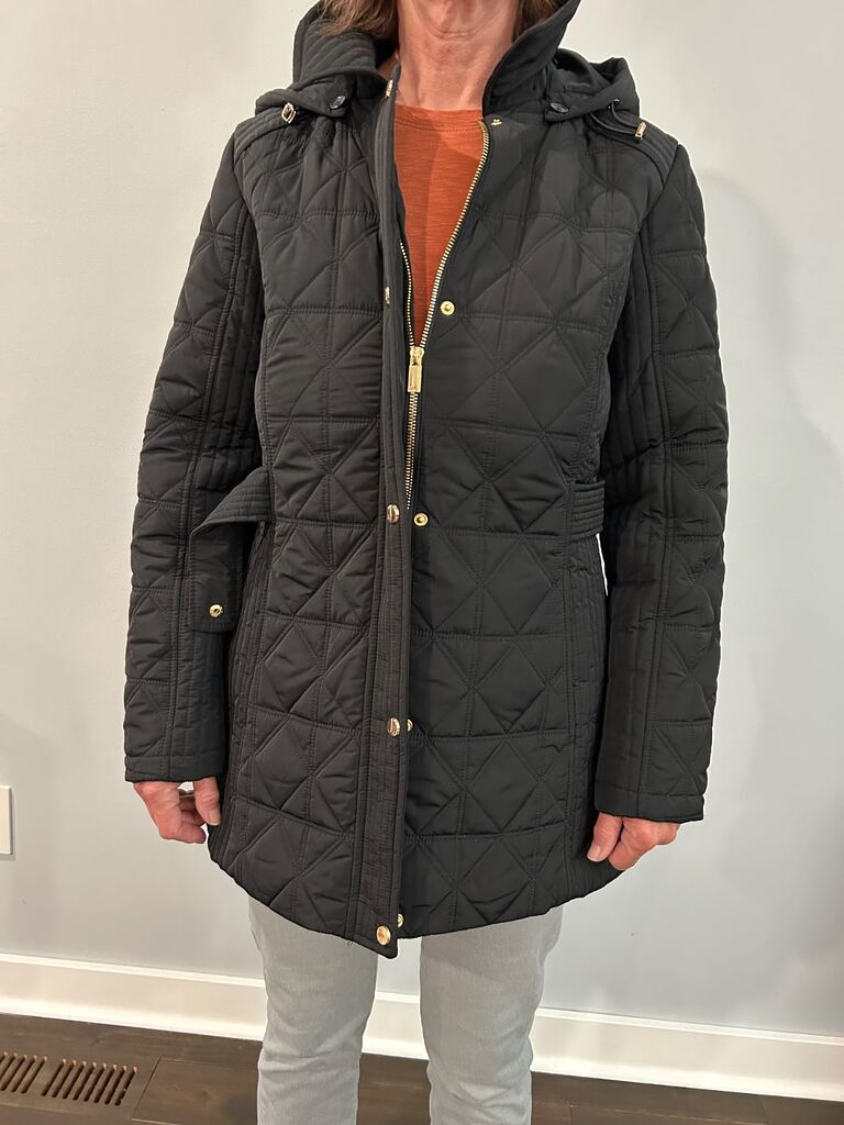 Jones NY Quilted Women's Puffer Jacket Womens Winter Coat with Removable Hood Customer Review Jones NY Quilted Women's Puffer Jacket Womens Winter Coat with Removable Hood - Customer Photo 1