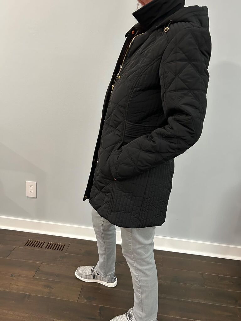 Jones NY Quilted Women's Puffer Jacket Womens Winter Coat with Removable Hood Customer Review Jones NY Quilted Women's Puffer Jacket Womens Winter Coat with Removable Hood - Customer Photo 2