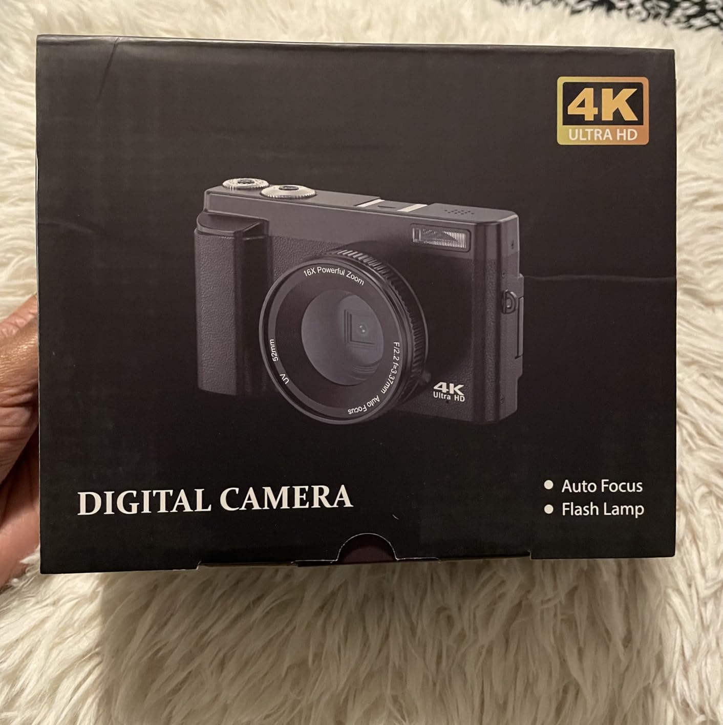 4K Digital Camera for Photography and Video, Autofocus Anti-Shake 48MP Vlogging Camera for YouTube, 3'' 180°Flip Screen Camera with Flash 16X Zoom, Digital Camera with 32GB Card Battery Charger Black - Customer Photo 1