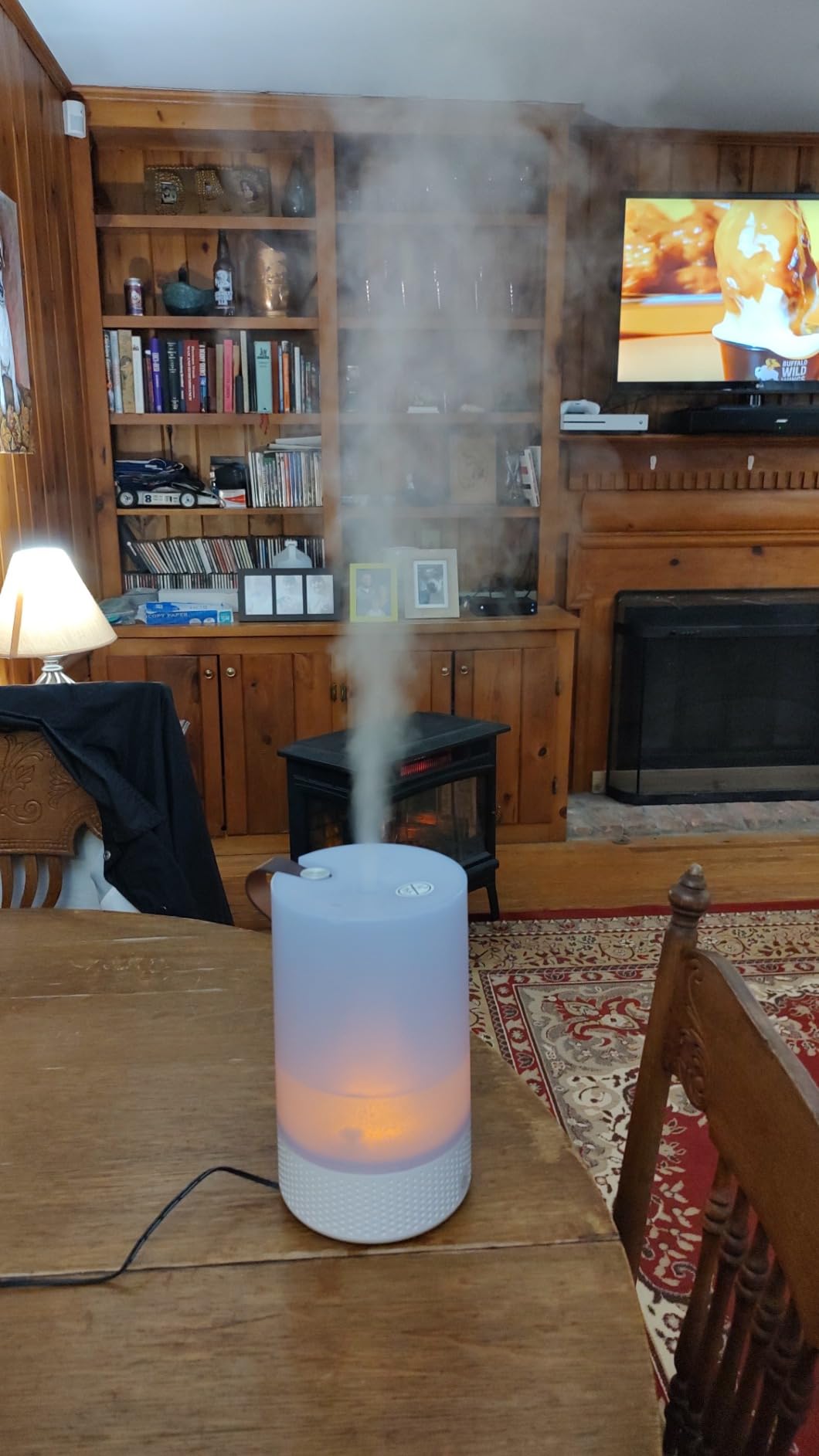 Vornado Votiv 7 Whole Room Ultrasonic Humidifier with Ambient Lighting, 2 Gallon Output, Carry Handle, Simple Refill, Touch Controls, 2 Mist Settings, Humidifier for Bedroom, Translucent White - Customer Photo 1