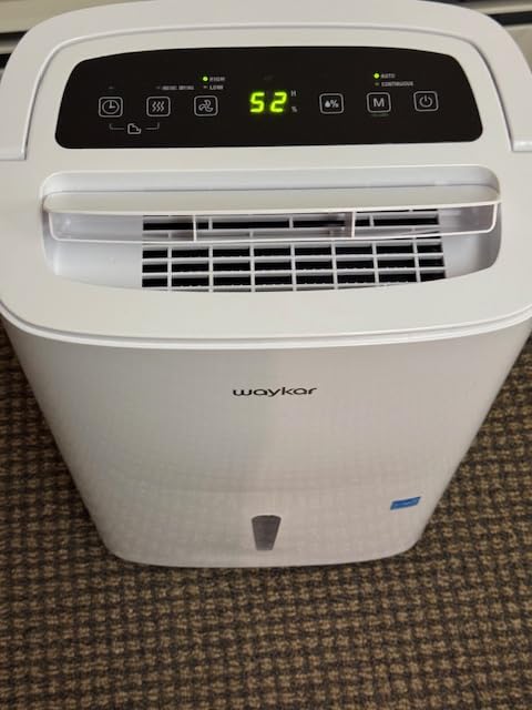 Waykar 2000 Sq. Ft Most Efficient Energy Star 2025 Dehumidifier for Home and Basement with Auto or Manual Drainage, Quiet 33dB Operation, 0.6 Gallon Water Tank Capacity - Customer Photo 1