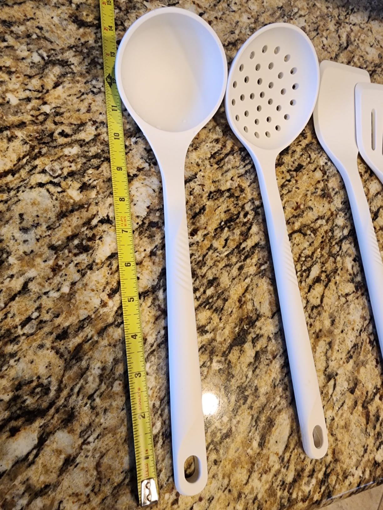 Silicone Cooking Utensils Set - 600°F Heat Resistant, Nonstick Kitchen Utensil Set with Spatulas, Spoons, Whisk, Tongs, BPA Free, Dishwasher Safe, Black - Customer Photo 2