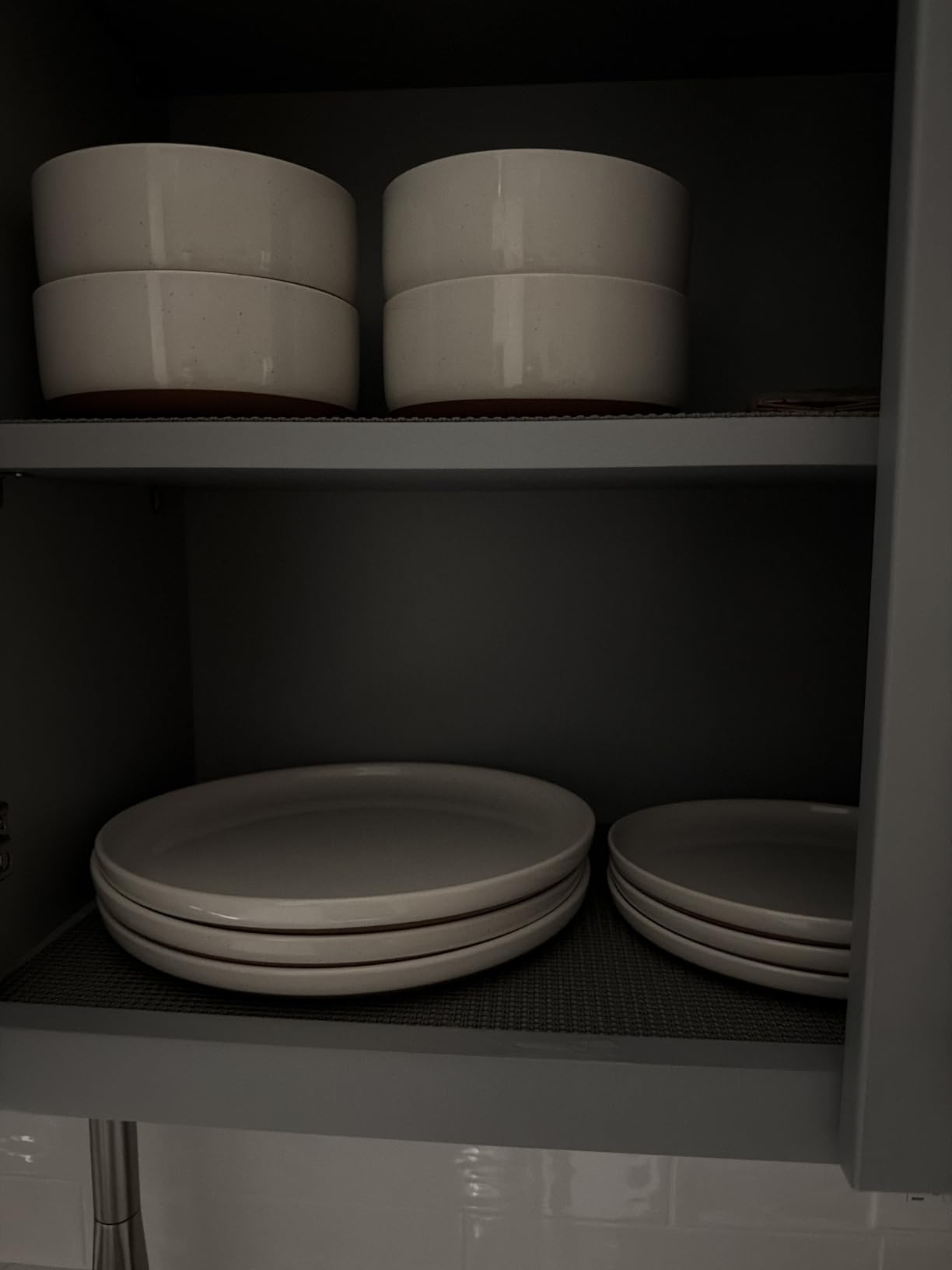 MALACASA Plates and Bowls Sets, 12 Pieces Modern Stoneware Dinnerware Set for 4 Kitchen Dinner Set Ceramic Dishware Dishes Set Microwave and Dishwasher Safe, White, Series TARA - Customer Photo 2