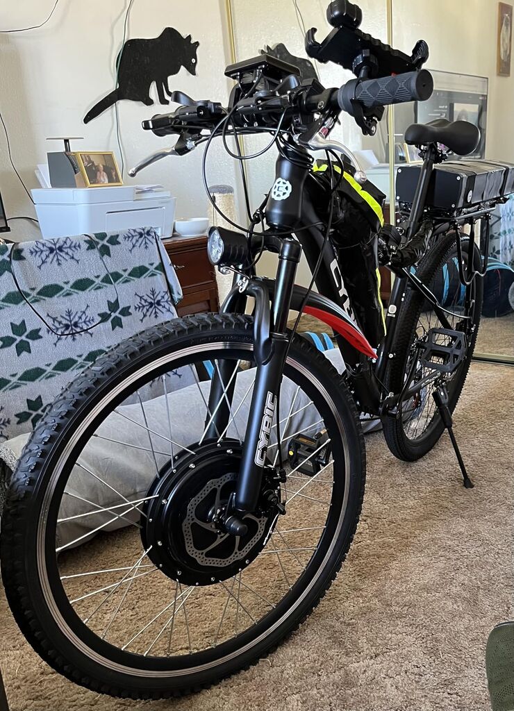 CYBIC Mountain Bike 24/26 Inch, Front Suspension Mountain Bike, 21-Speed Disc, Youth/Adult Mens Womens Trail Commuter City Bicycles Customer Review CYBIC Mountain Bike 24/26 Inch, Front Suspension Mountain Bike, 21-Speed Disc, Youth/Adult Mens Womens Trail Commuter City Bicycles - Customer Photo 1