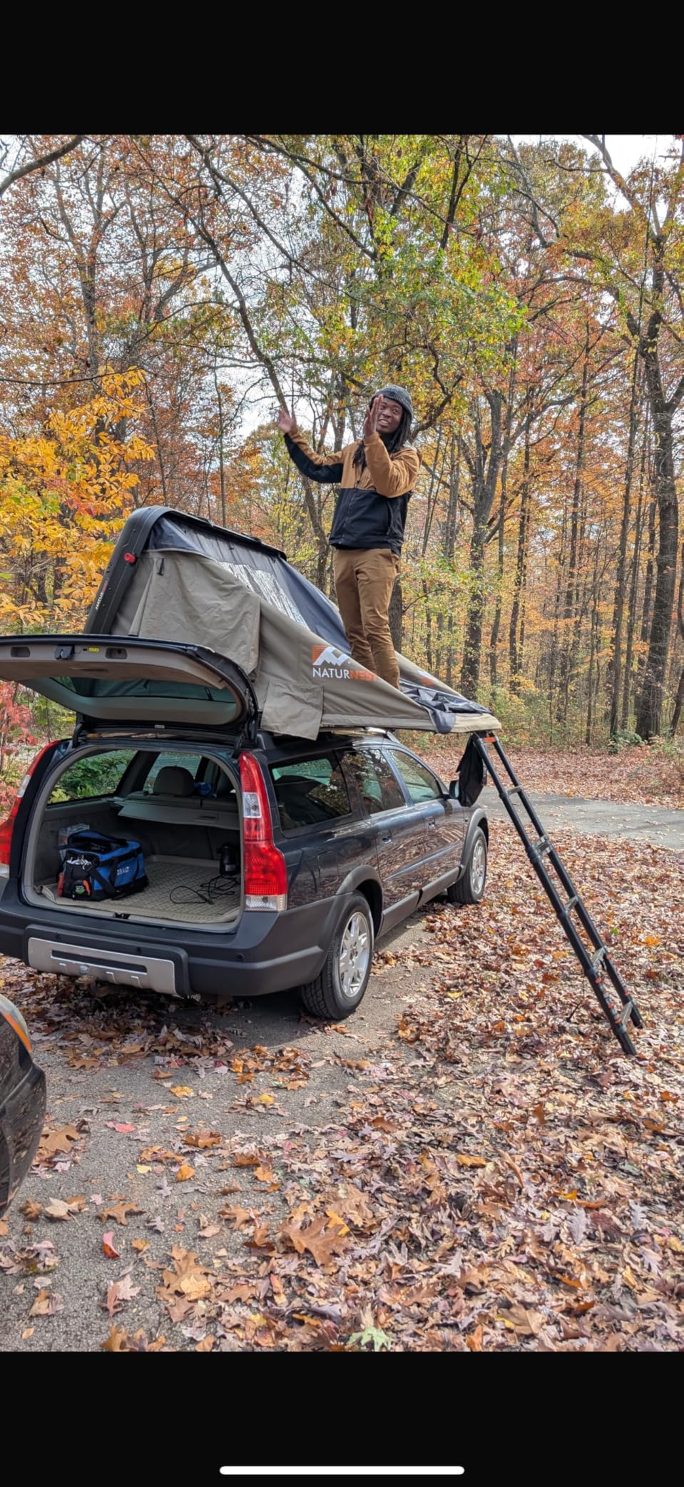 Naturnest Sirius 1 Hardshell Rooftop Tent, Clamshell Pop Up Car Roof Tent for 2-3 Person Camping, Waterproof Windproof UV-Resistant 4 Season Overland Tent for SUV, Truck, Jeep, Van, Trailer - Customer Photo 1