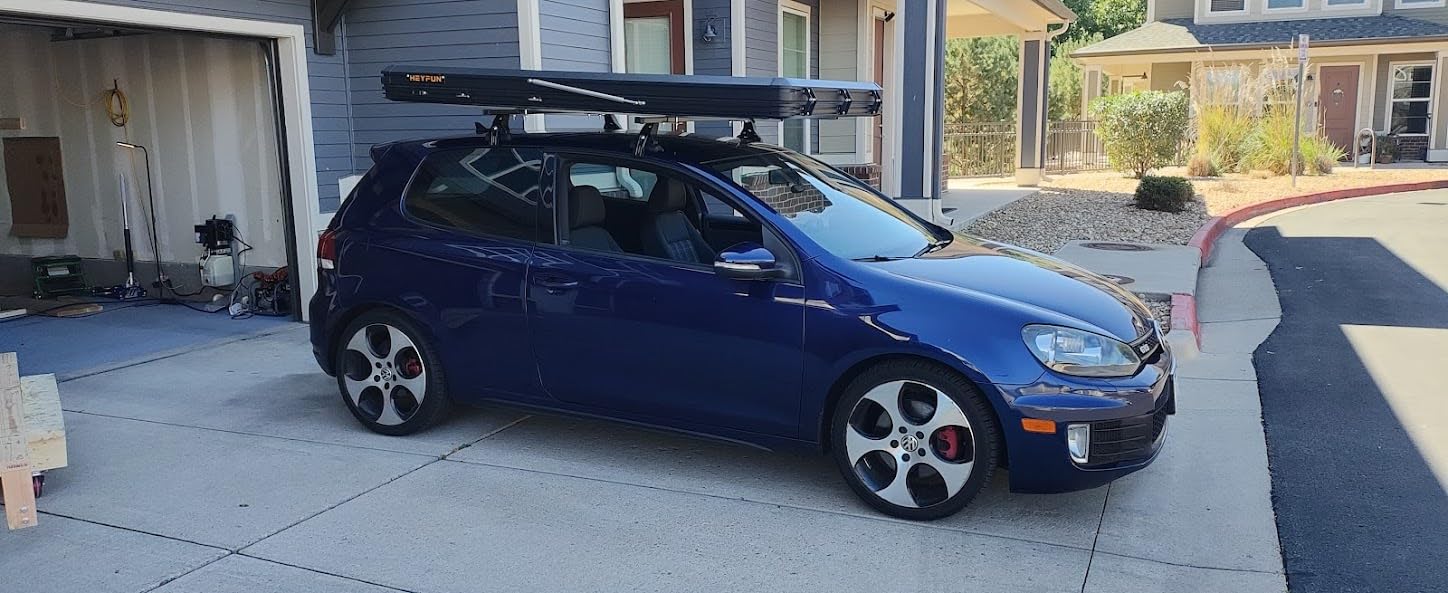 Adventurer Pro Rooftop Tent Hard Shell with USB Outlet, Side Awning, Replaceable Rain Fly&Luggage Racks for 4 Season Camping, Aluminum Pop Up 2-3 Person Roof Top Tent for Truck Jeep SUV Van Trailer - Customer Photo 1