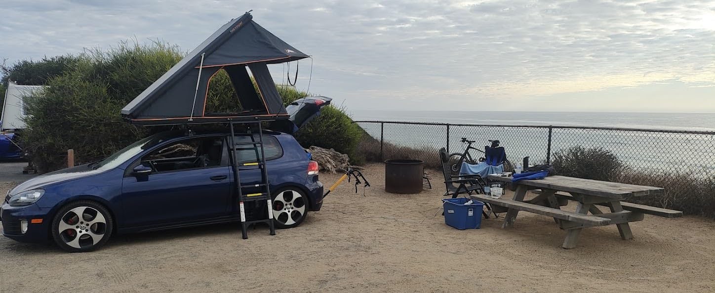 Adventurer Pro Rooftop Tent Hard Shell with USB Outlet, Side Awning, Replaceable Rain Fly&Luggage Racks for 4 Season Camping, Aluminum Pop Up 2-3 Person Roof Top Tent for Truck Jeep SUV Van Trailer - Customer Photo 2