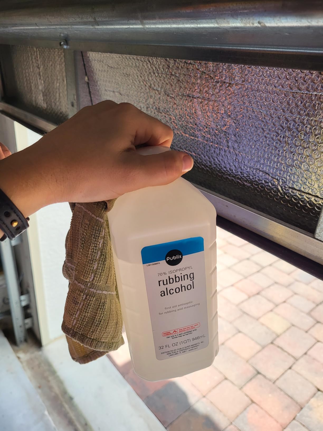 2 Car Garage Door Insulation Kit, 16 Pcs Double Bubble Panels Reflective Insulating Aluminum Radiant Barrier Thermal with Self Adhesive Dots Set for Garage Greenhouse Attics Walls (23.6 x 47.2 Inch) - Customer Photo 1