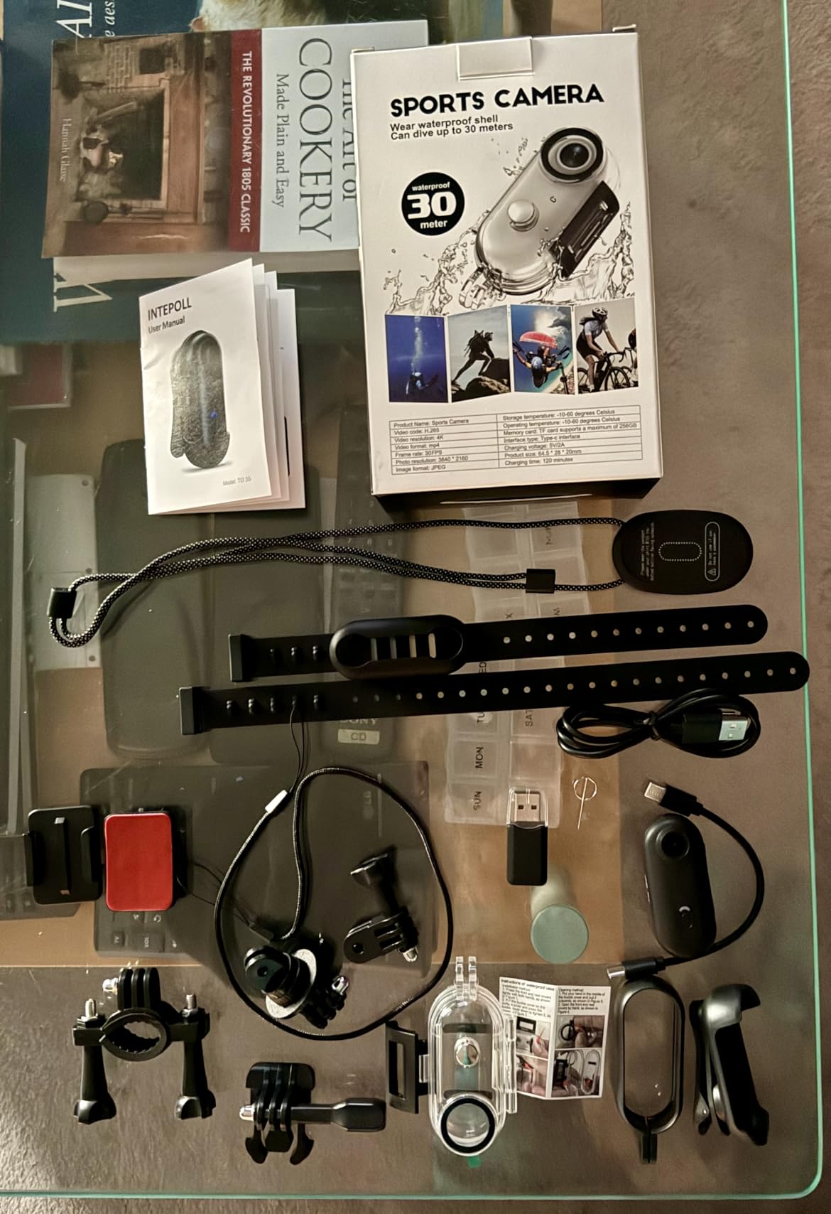 4K Mini Action Camera 128GB Thumb POV Portable Body Cam Wearable Video Recorder with IPX7 Waterproof Underwater Camcorder, Helmet Mount, Magnetic Sport DV for Bike Cycling, Pet, Vlogging(Black) - Customer Photo 1