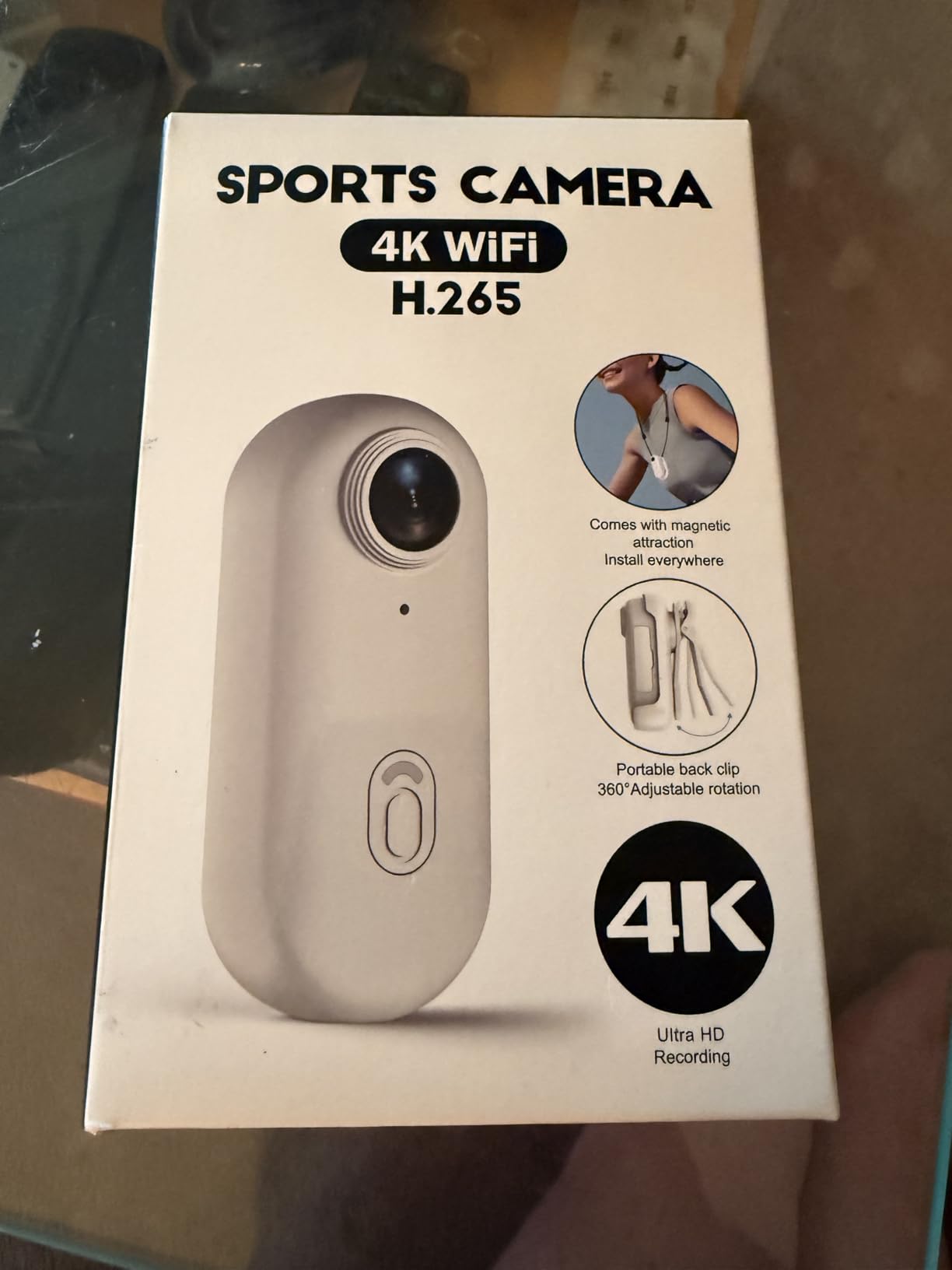 4K Mini Action Camera 128GB Thumb POV Portable Body Cam Wearable Video Recorder with IPX7 Waterproof Underwater Camcorder, Helmet Mount, Magnetic Sport DV for Bike Cycling, Pet, Vlogging(Black) - Customer Photo 2