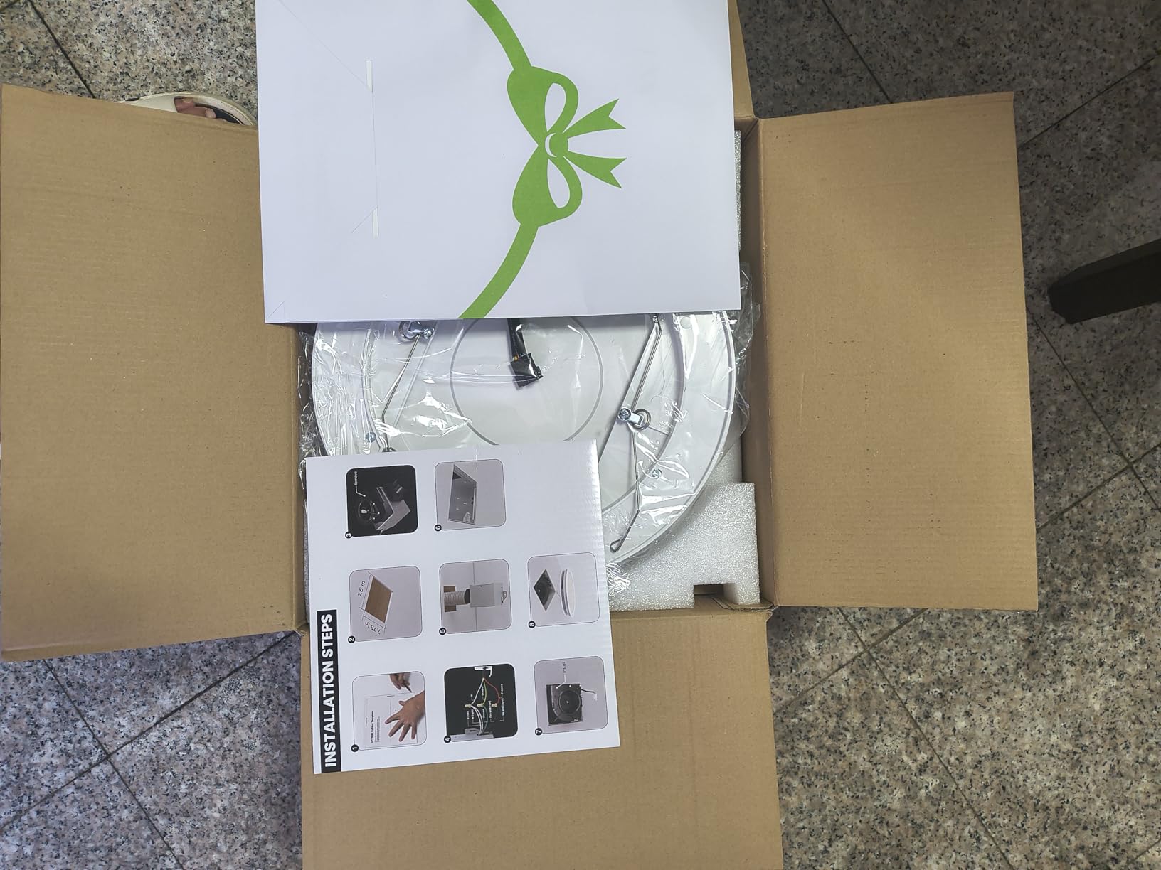 Bathroom Exhaust Fan with RGB Lights, 110CFM/1.0 Sones Vent Fan with 3 Color Temperatures, 5 Adjustable Brightness, Easy to Install, Remote Control, Quiet Ventilation Fan for Bath, Shower, Attic Customer Review Bathroom Exhaust Fan with RGB Lights, 110CFM/1.0 Sones Vent Fan with 3 Color Temperatures, 5 Adjustable Brightness, Easy to Install, Remote Control, Quiet Ventilation Fan for Bath, Shower, Attic - Customer Photo 2