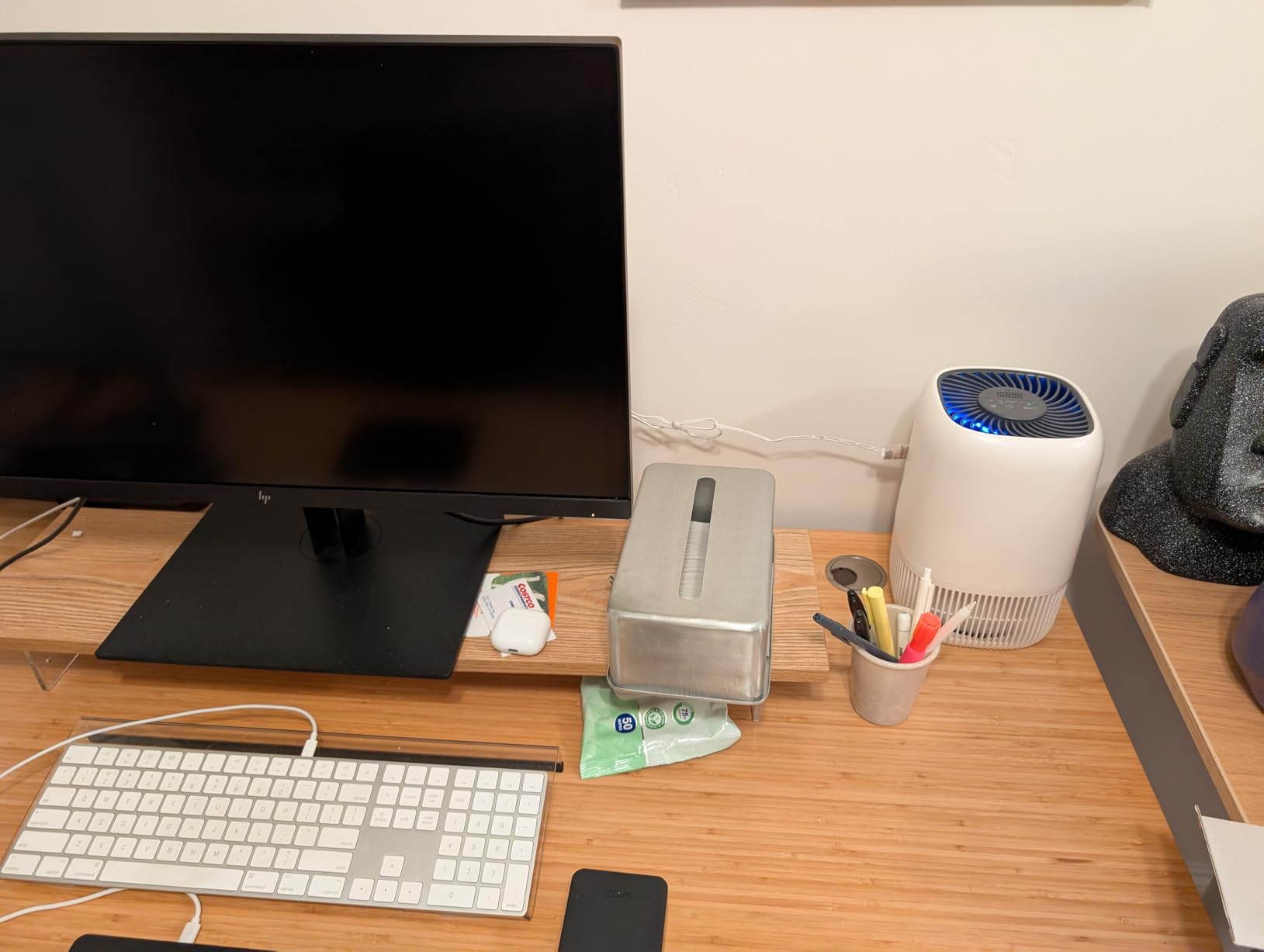 Air Purifiers for Home with H13 True HEPA Filter Up to 1076 Ft² for Pet Hair, Odors, Pollen, Smoke, Compact Air Cleaner with 3 Speeds, Timer, Aroma Quiet 360°Intake Filter, White - Customer Photo 2