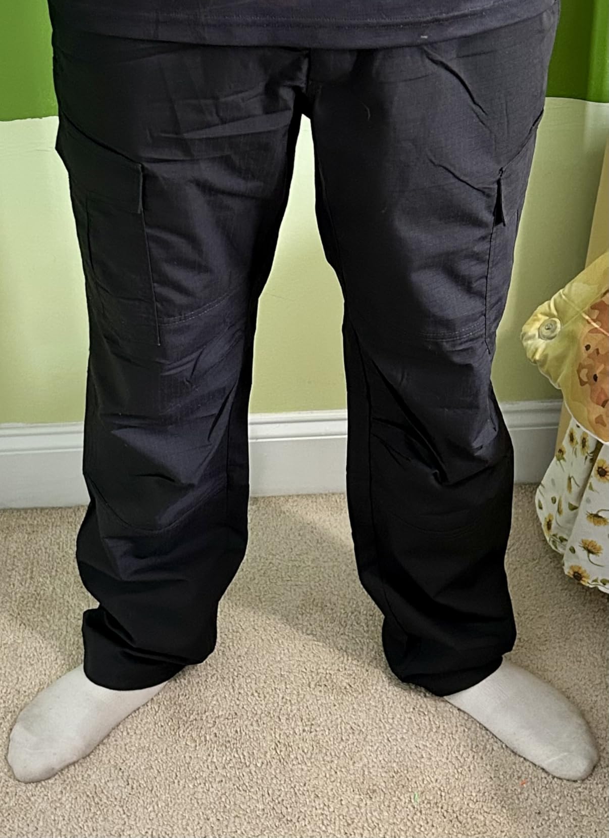 Mens Cargo Work Pants Waterproof Hiking Pants for Men Ripstop Tactical Pants Multi Work Pants with 7 Pockets - Customer Photo 4