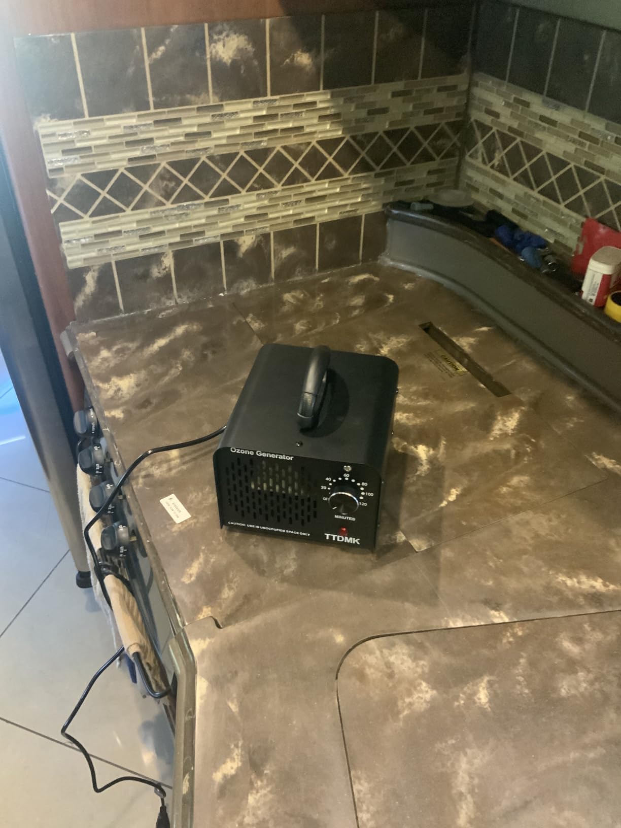 Ozone Generator 128,000mg/h, Commercial Ozone Machine Odor Removal, High Capacity Ozone Machine, Home Ozone Generator for Car, Home, Smoke, Pet, etc (Black) - by TTDMK - Customer Photo 2