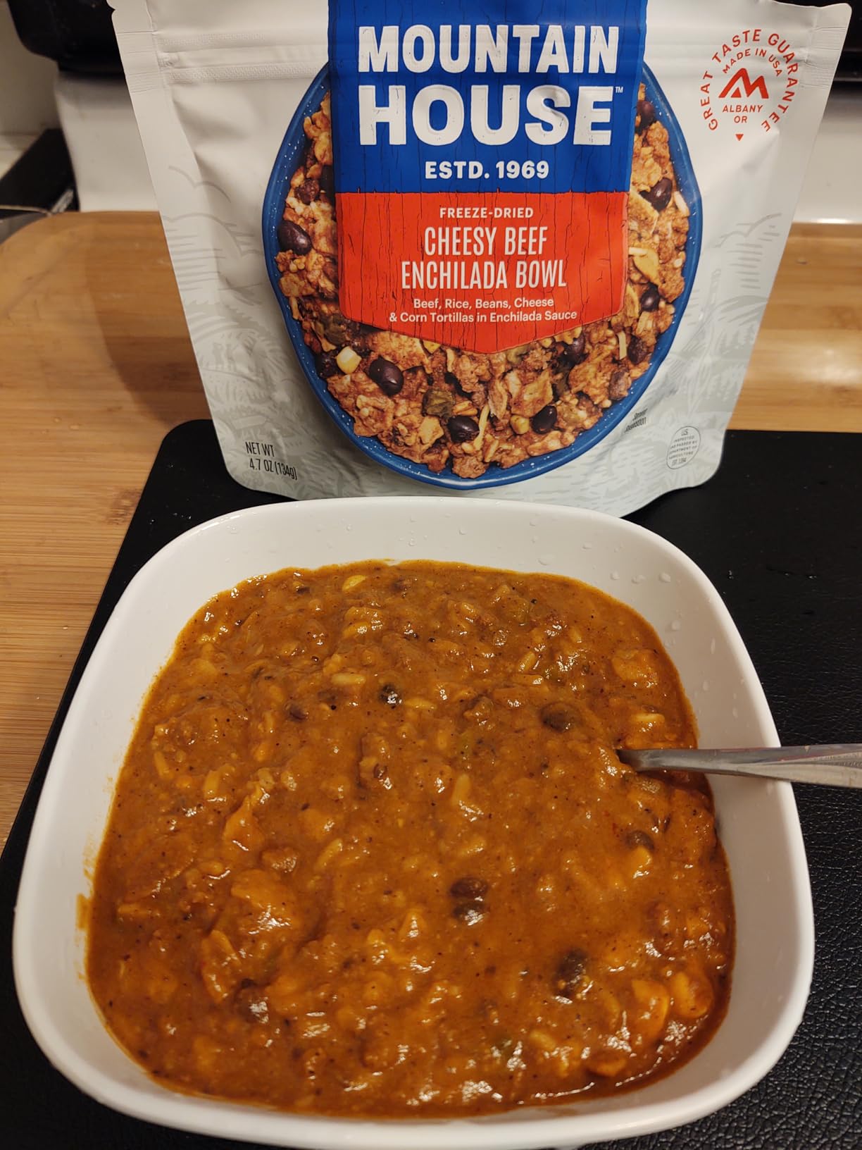 Mountain House Cheesy Beef Enchilada Bowl | Freeze Dried Backpacking & Camping Food | Gluten-Free | 2 Servings - Customer Photo 2