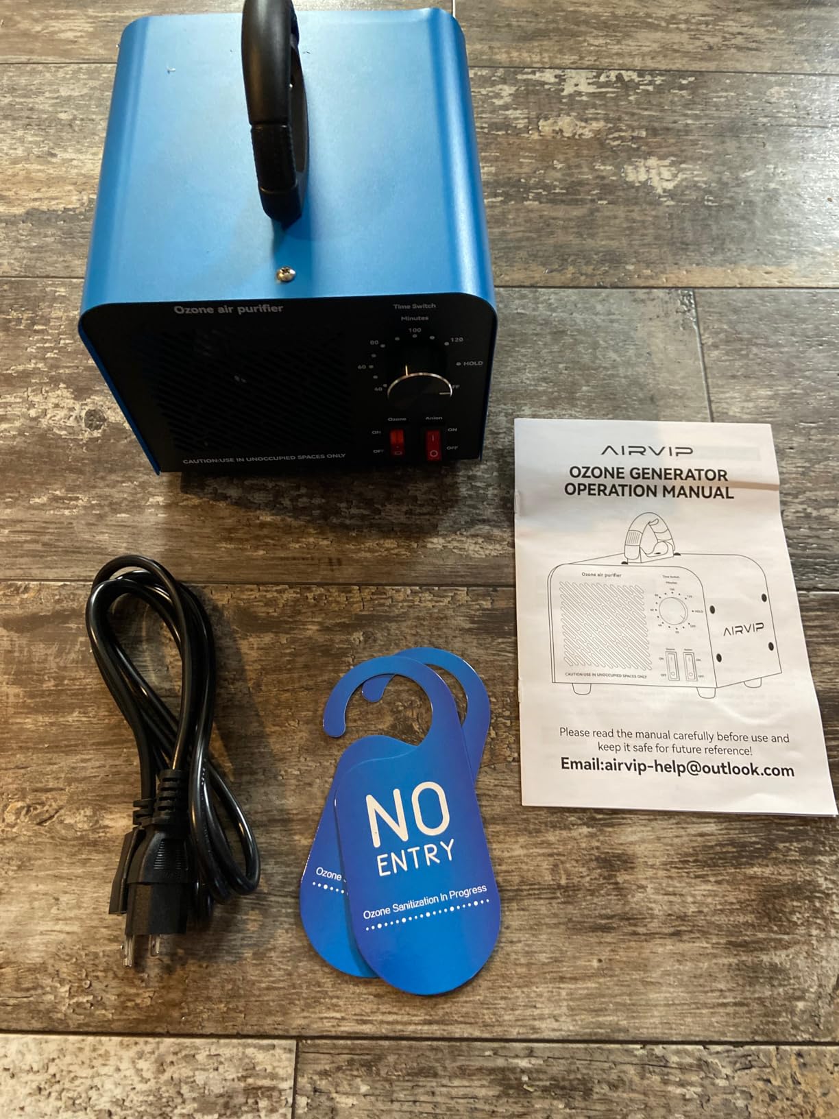 120,000mg/h 0zone Generator High Capacity Ozone Machine & Negative Ion Air Purifier for Home, Car, Pet Odor Removal, O3 Odor Eliminator up to 2,500 Sq. Ft.(Blue) - Customer Photo 5