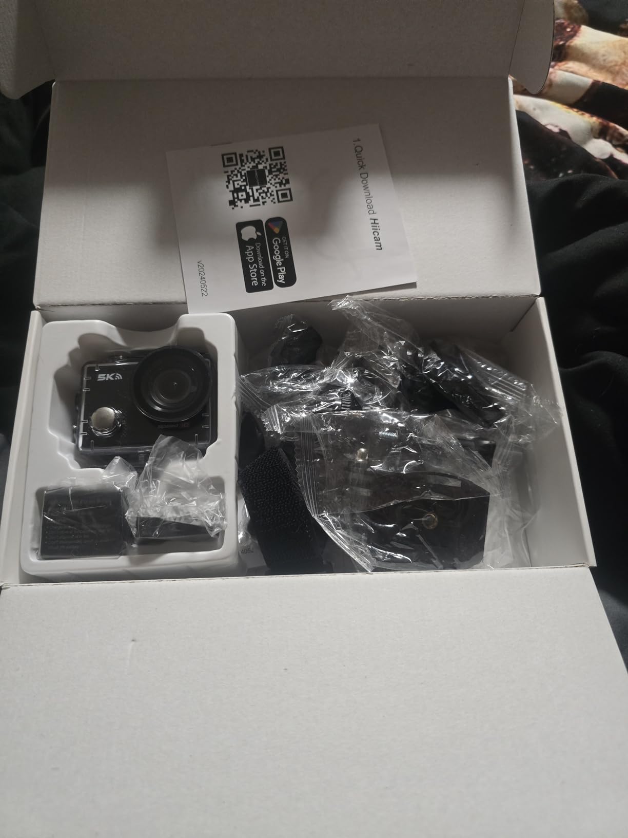 Action Camera 5K 30FPS Waterproof Camera Underwater 131FT with EIS WiFi App Remote Control 64GB Card 170° Wide Angle Sports Helmet Bike Video Black with 64GB Card - Customer Photo 1