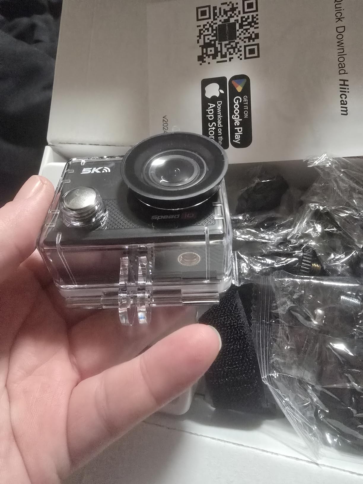 Action Camera 5K 30FPS Waterproof Camera Underwater 131FT with EIS WiFi App Remote Control 64GB Card 170° Wide Angle Sports Helmet Bike Video Black with 64GB Card - Customer Photo 2