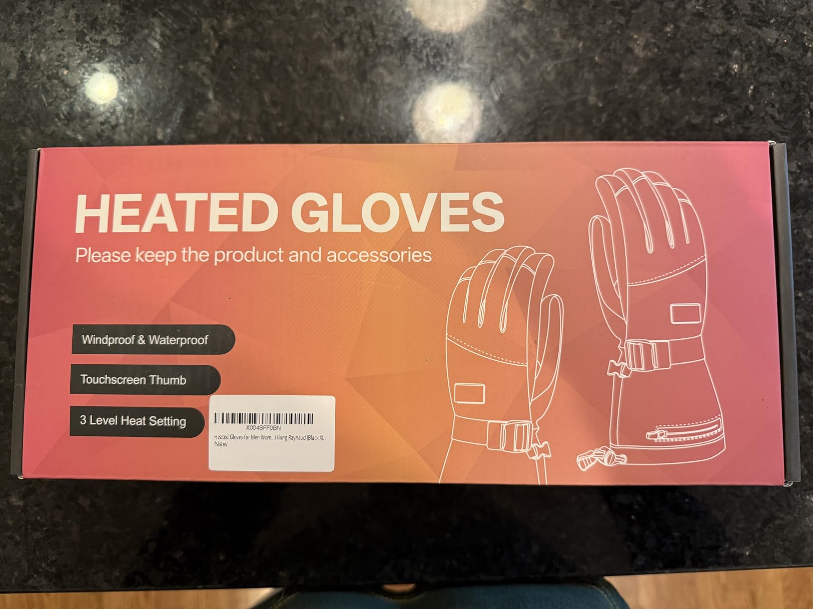 Heated Gloves, Rechargeable Heated Gloves for Men Women, Waterproof Electric Heating Ski Gloves with Touchscreen for Cold Weather Motorcycle Skiing Snowboarding Hiking Hunting Gifts - Customer Photo 1