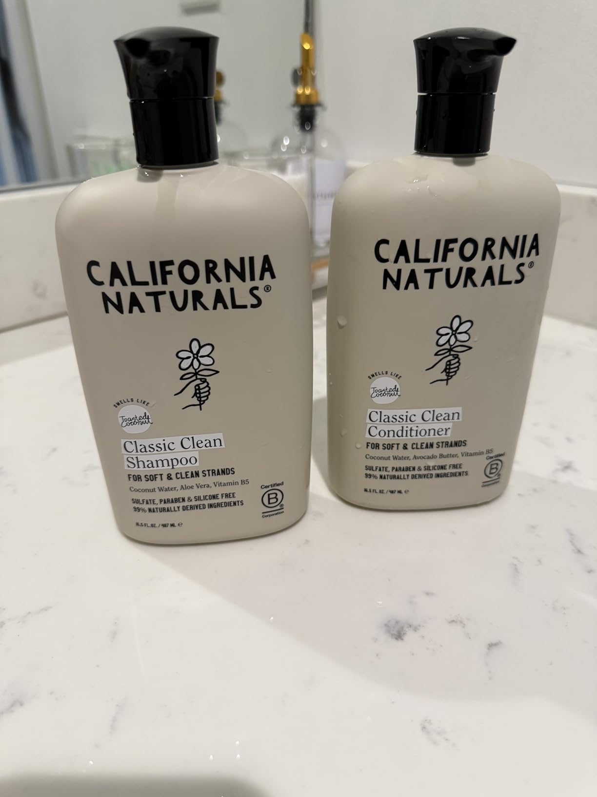 California Naturals Coconut Shampoo & Conditioner, Natural, Vegan, Cruelty, Silicone, Paraben, and Sulfate Free Shampoo, All Hair Types, 20 Fl Oz (Pack of 2), Classic Clean Coconut - Customer Photo 1
