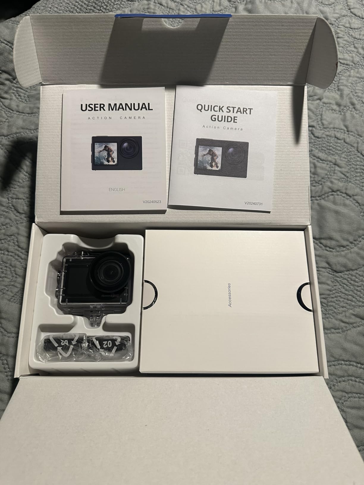 Action Camera 4K 60FPS with Touch Screen 20MP Waterproof Camera Underwater 131FT with EIS for Snorkeling Helmet Bike 170° Wide Angle Remote WiFi 5XZoom - Customer Photo 1