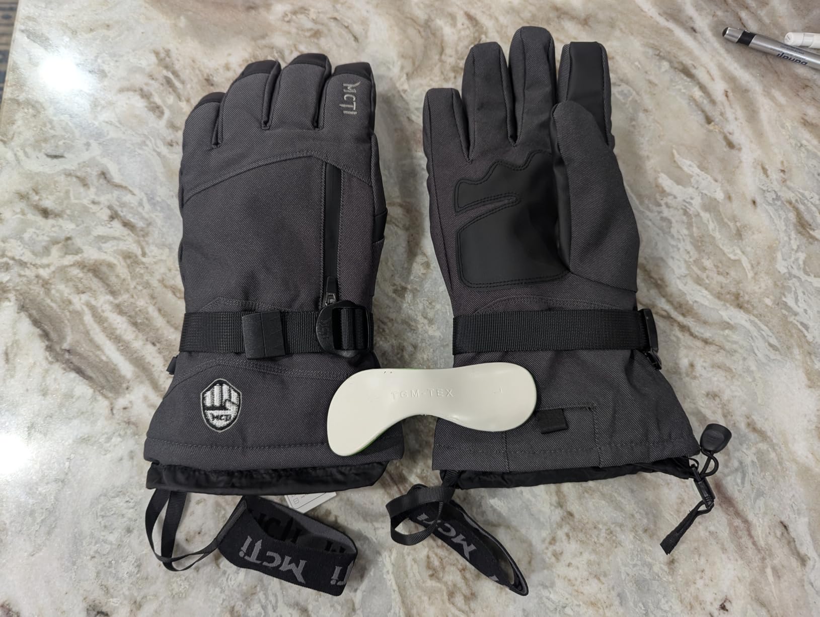 MCTi Pro Wrist Support Ski Gloves for Men, Winter Snowboard Gloves with Wrist Guard, Waterproof, 3M Thinsulate Warm, High Abrasion Resistance - Customer Photo 1