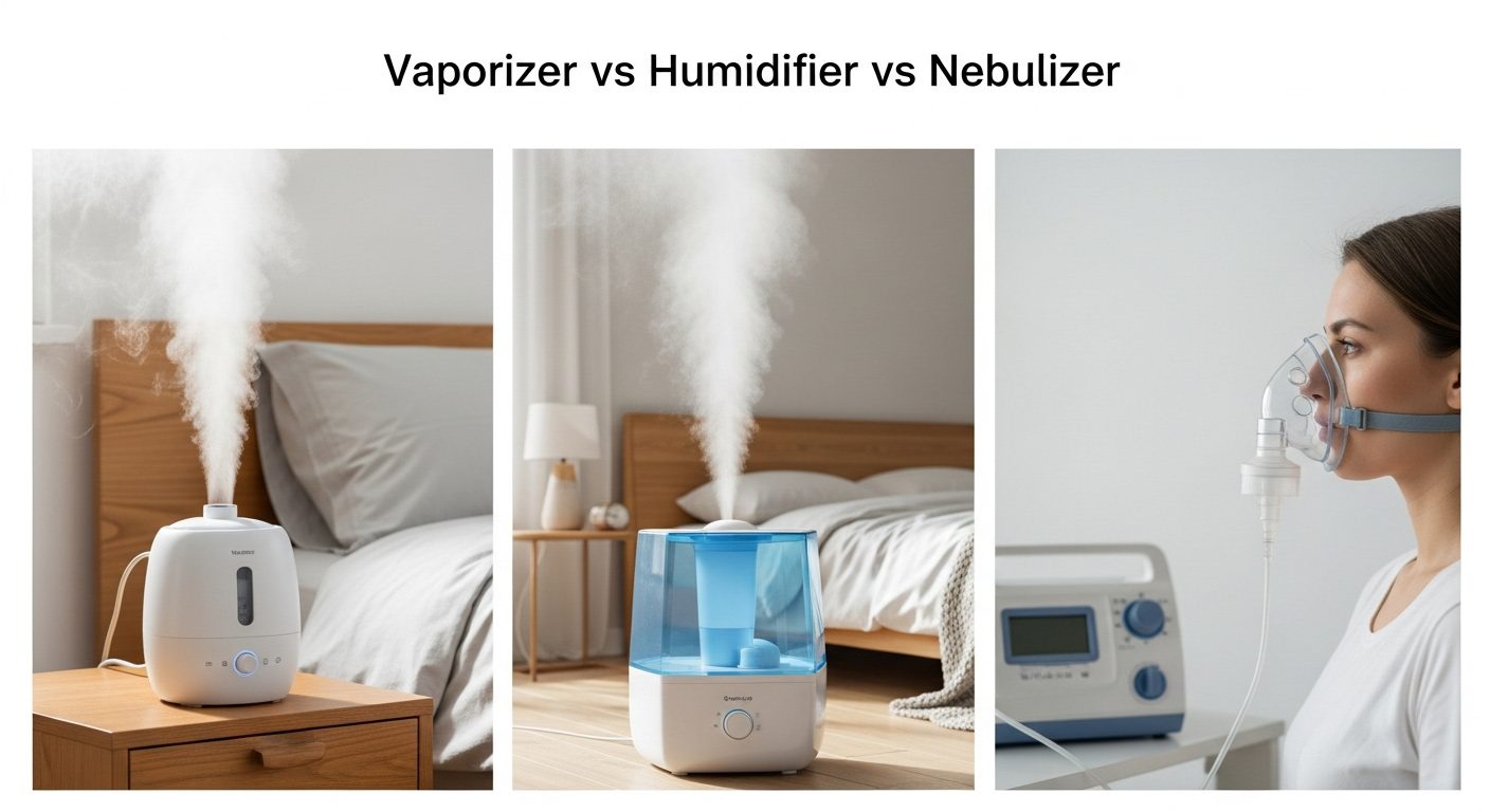 Vaporizer vs Humidifier vs Nebulizer