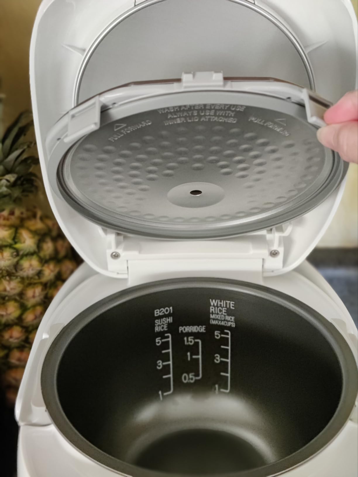 Zojirushi NS-ZCC10 5-1/2-Cup Neuro Fuzzy Rice Cooker and Warmer, Premium White - Customer Photo 1