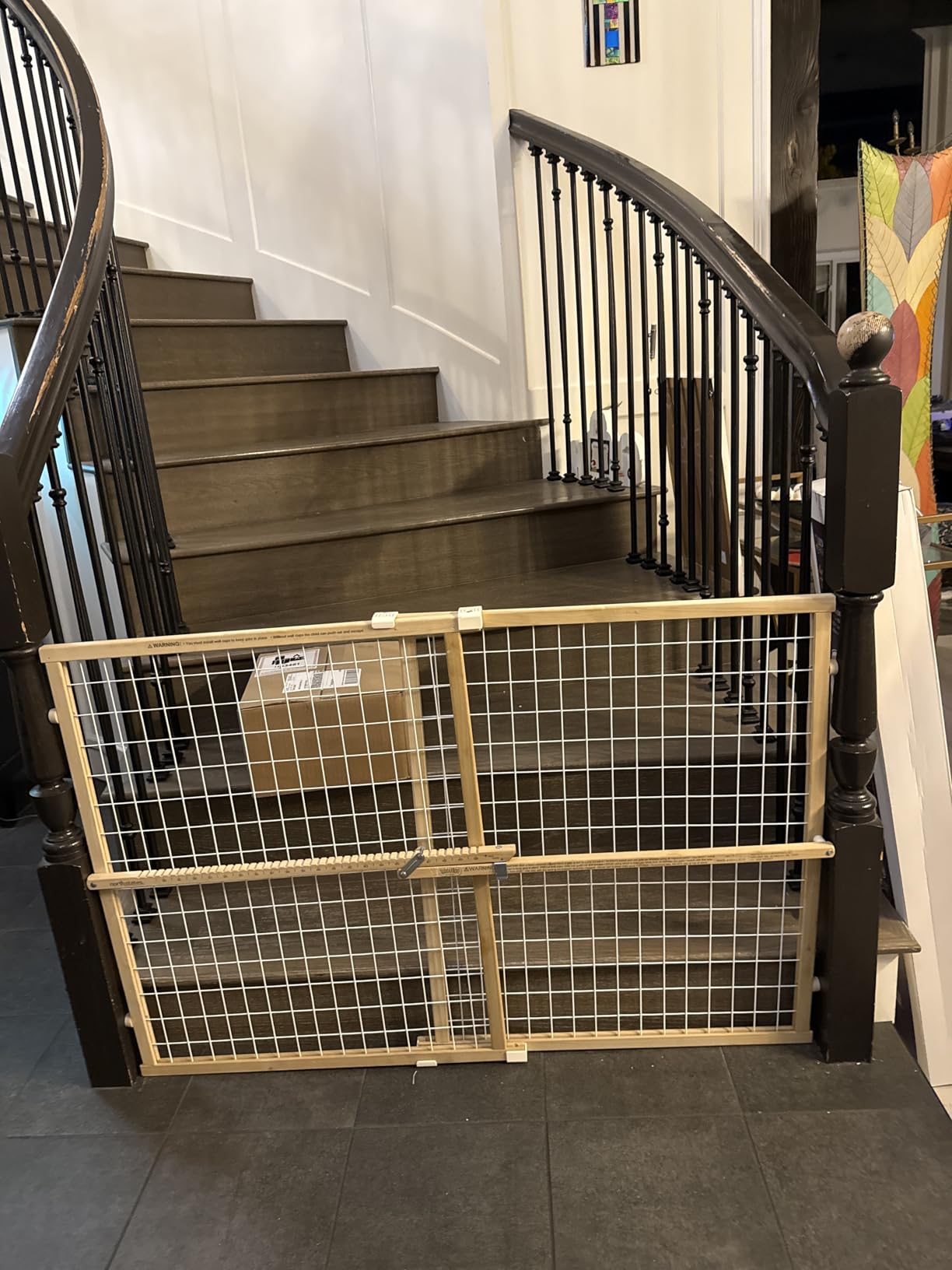 Toddleroo by North States - Extra-Wide Wire Mesh Wooden Baby Gate: Pressure Mounted Baby Gate for Doorways - Adjustable 29.5 to 50 Inches Wide - 31 Inches Tall - Customer Photo 2