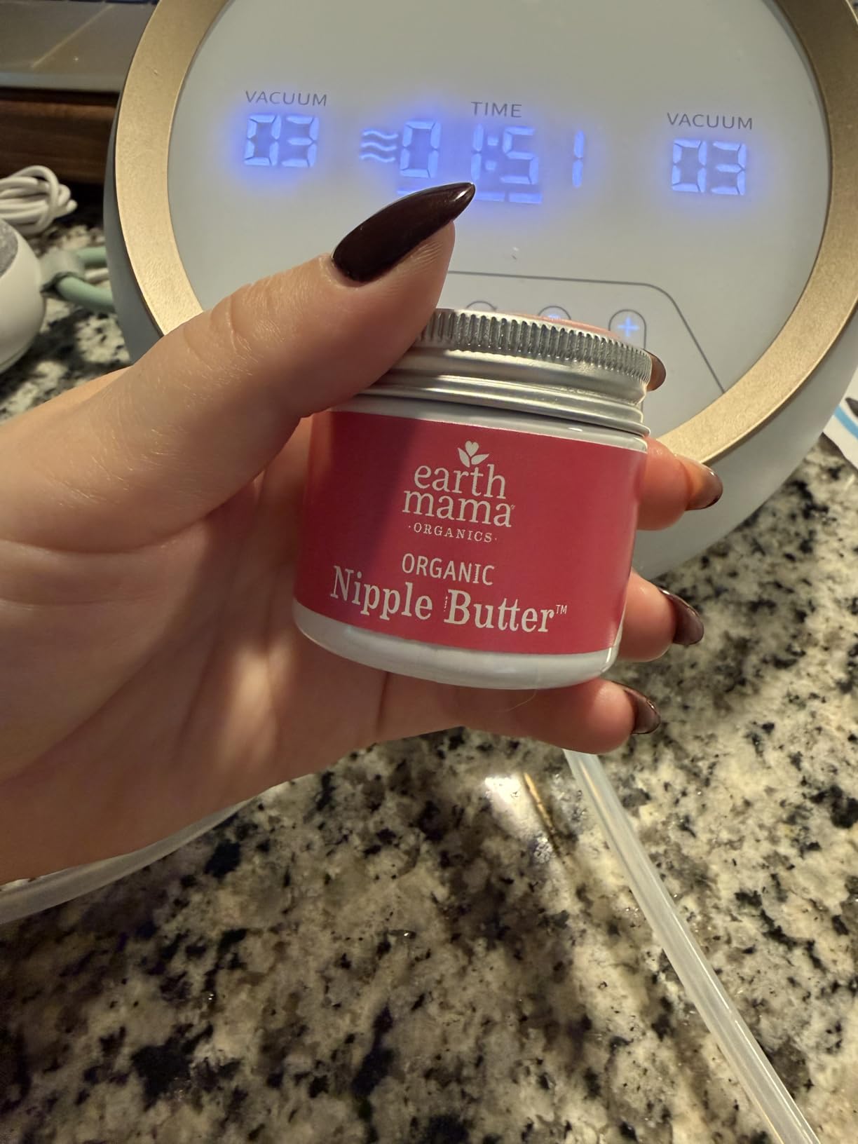 Earth Mama Organic Nipple Butter, Nipple Cream Safe for Breastfeeding, Postpartum Essentials for Nursing, Non Lanolin Nipple Cream, 2-Fluid Ounce - Customer Photo 1