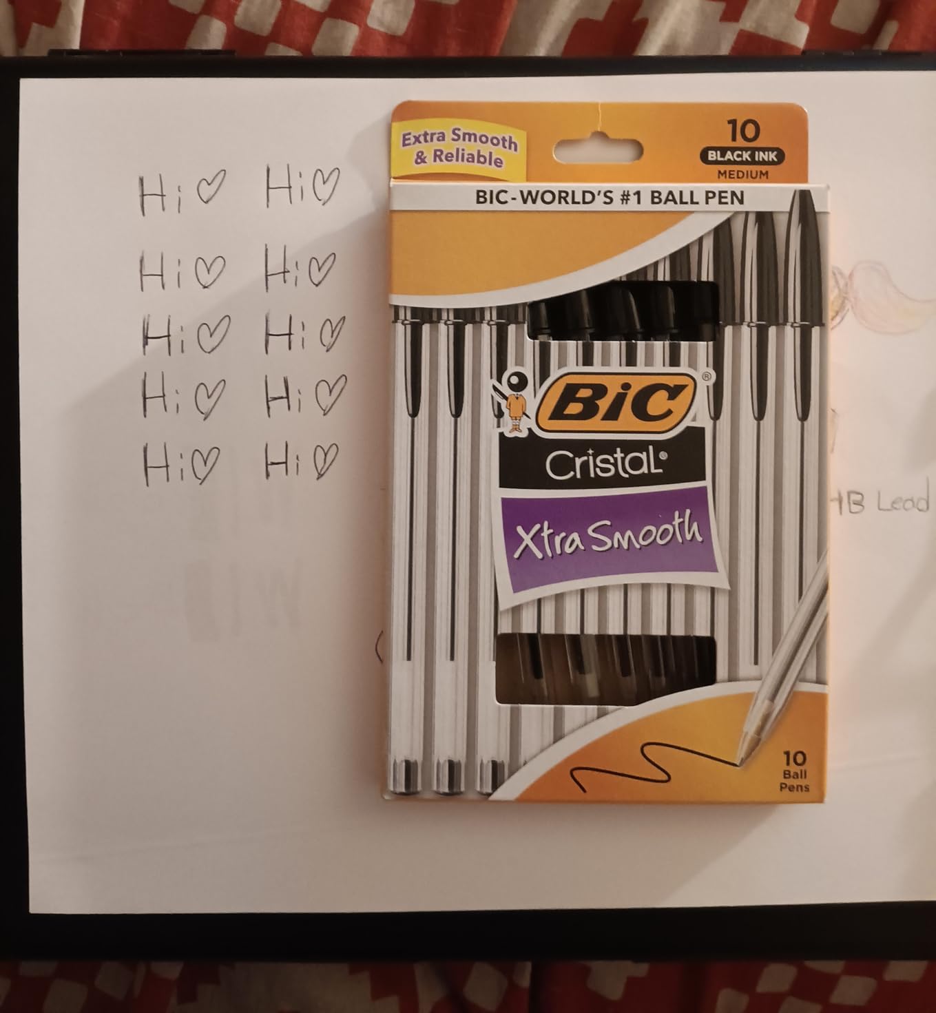 BIC Cristal Xtra Smooth Ballpoint Pen, Medium Point (1.0mm), Black, For Everyday Writing Activities, 10-Count - Customer Photo 1