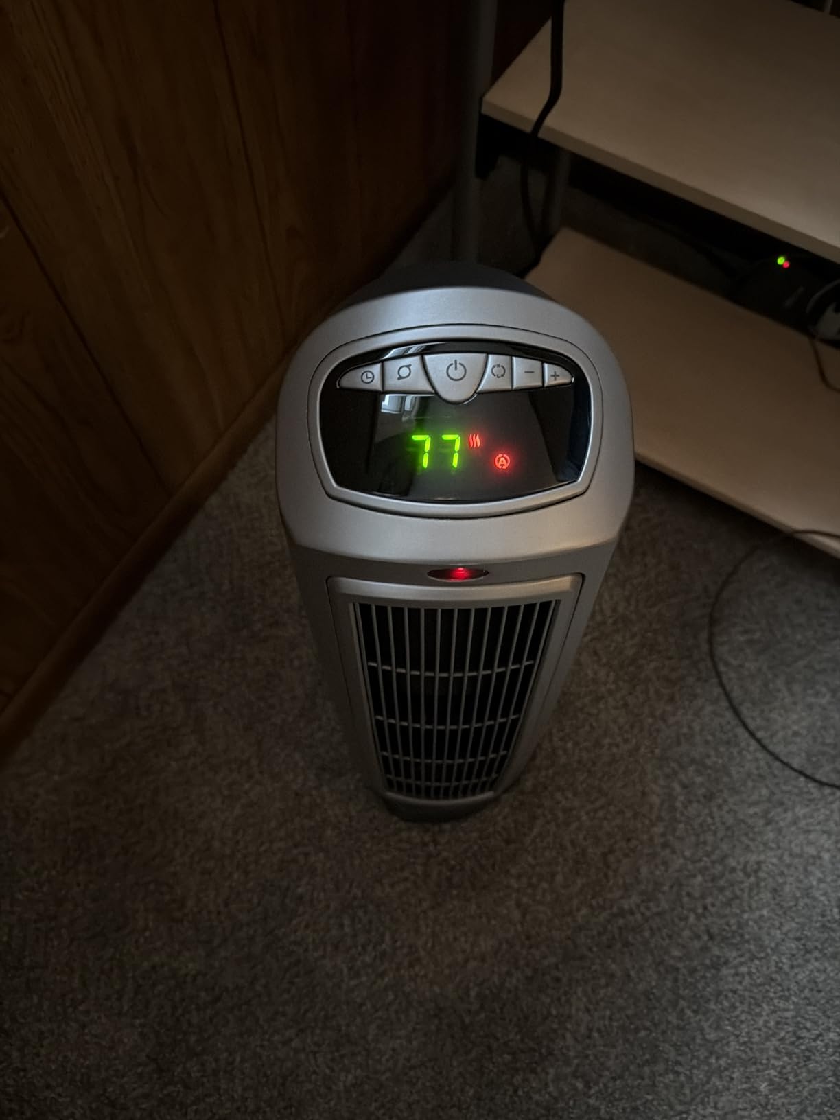 Lasko Oscillating Digital Ceramic Tower Heater for Home with Adjustable Thermostat, Timer and Remote Control, 23 Inches, 1500W, Silver, 755320 - Customer Photo 2