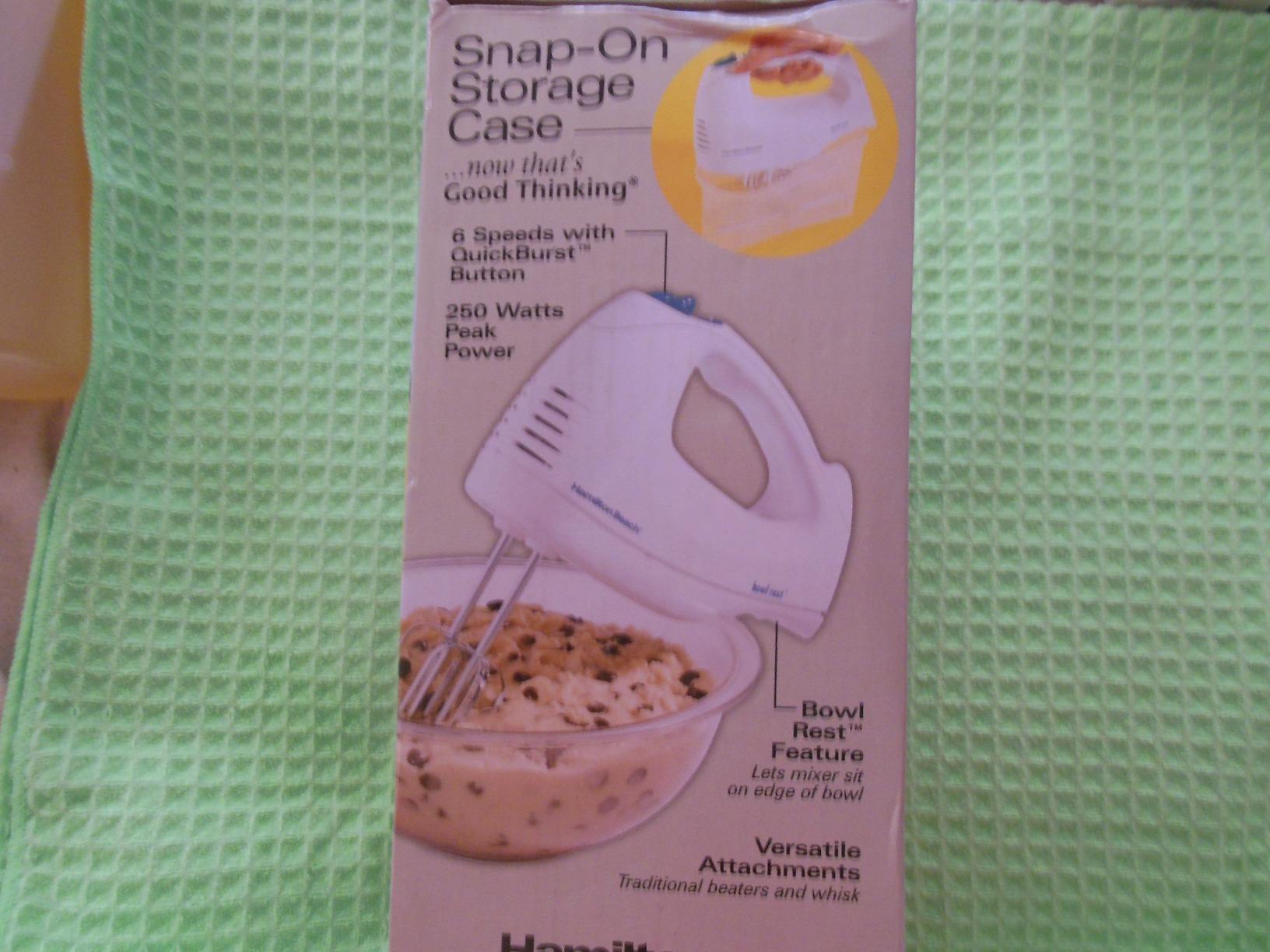 Hamilton Beach 6-Speed Electric Hand Mixer with Whisk, Traditional Beaters, Snap-On Storage Case, 250 Watts, White Customer Review Hamilton Beach 6-Speed Electric Hand Mixer with Whisk, Traditional Beaters, Snap-On Storage Case, 250 Watts, White - Customer Photo 3