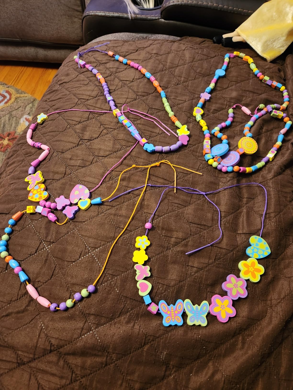 Melissa & Doug Created by Me! Bead Bouquet, Deluxe Wooden Jewelry Making Kit, 220+ Bright Colored Beads & Cords, DIY Necklace & Bracelet Making Kit, Arts & Crafts Toddler Toys for Kids Ages 4+ - Customer Photo 1